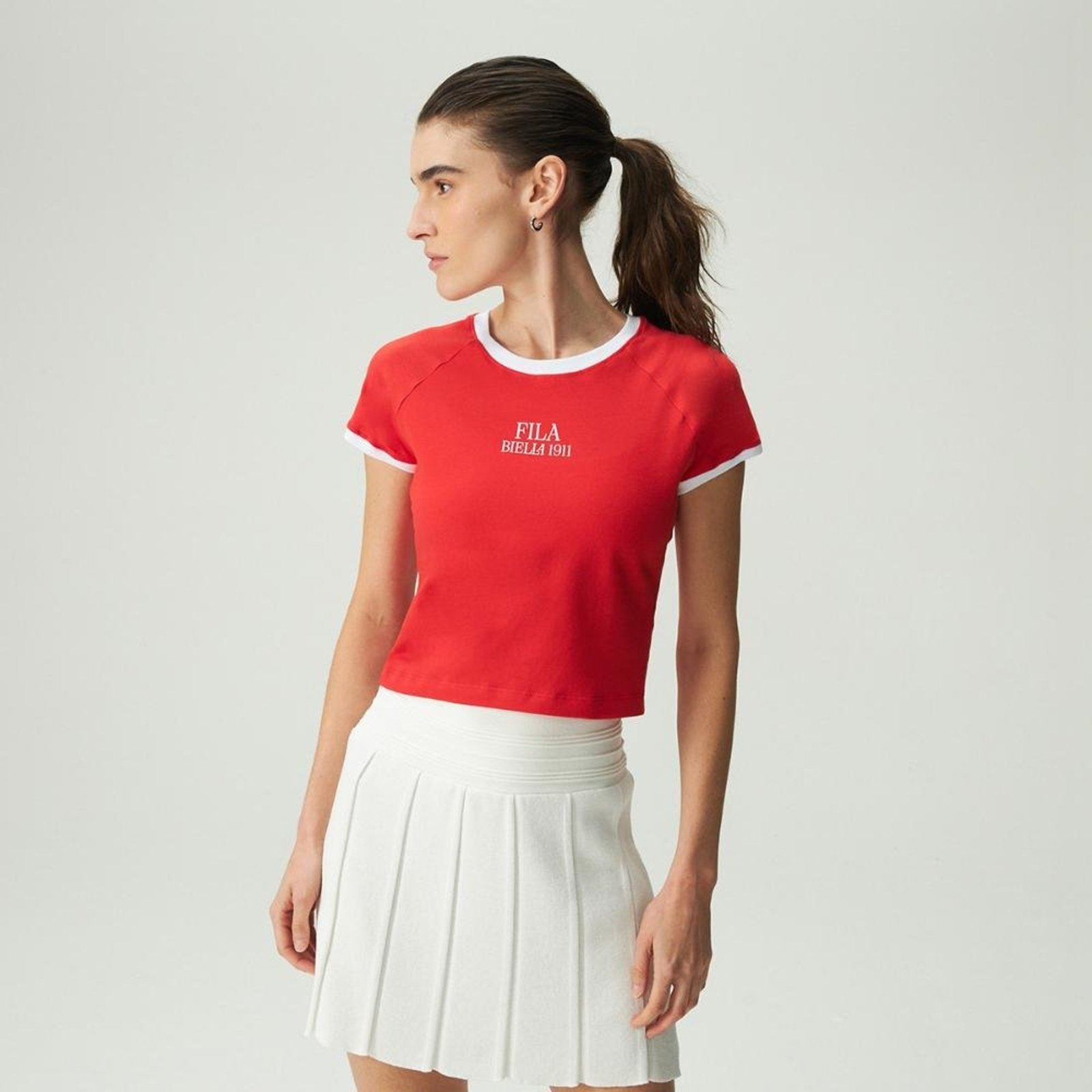Camiseta Fila Slim Letter Feminina Incolor