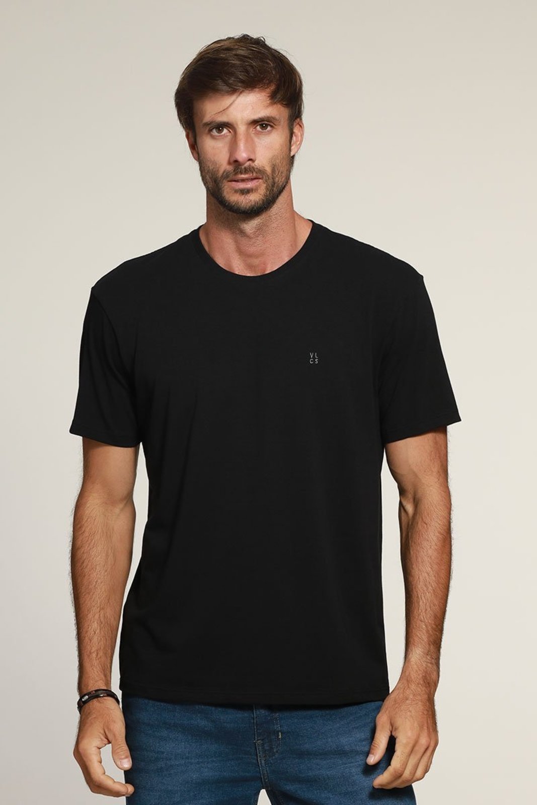 Camiseta Masculina Algodão Egipicio Preto VLCS
