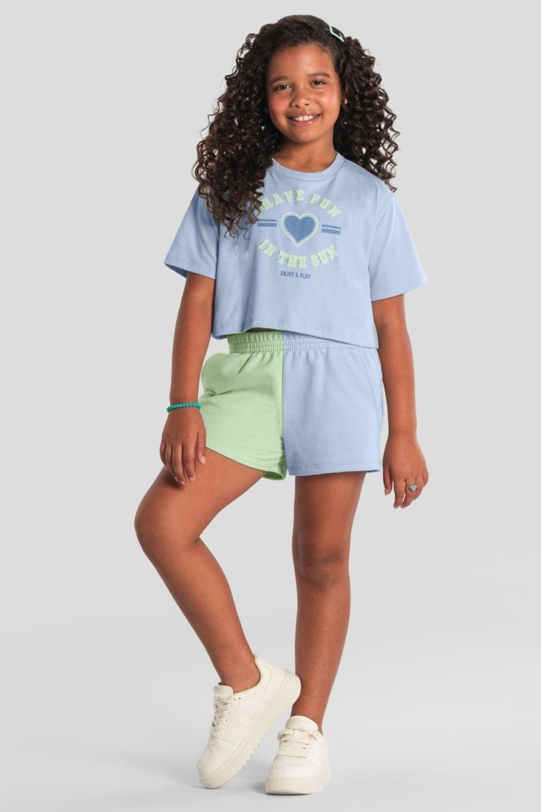 Infantil - Conjunto menina de coração Brandili