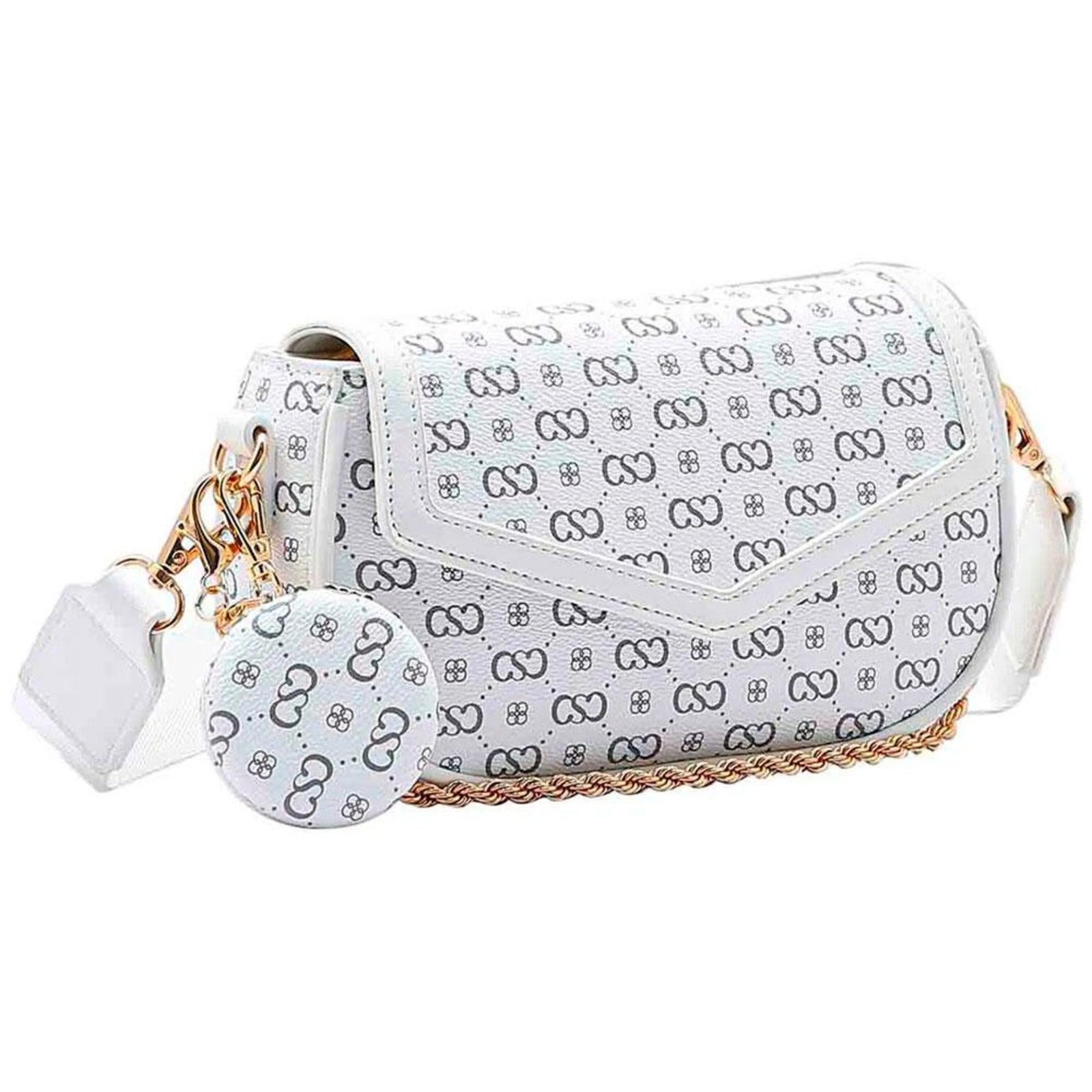 Bolsa Feminina Transversal Chenson Cg85087 1825087 Branco