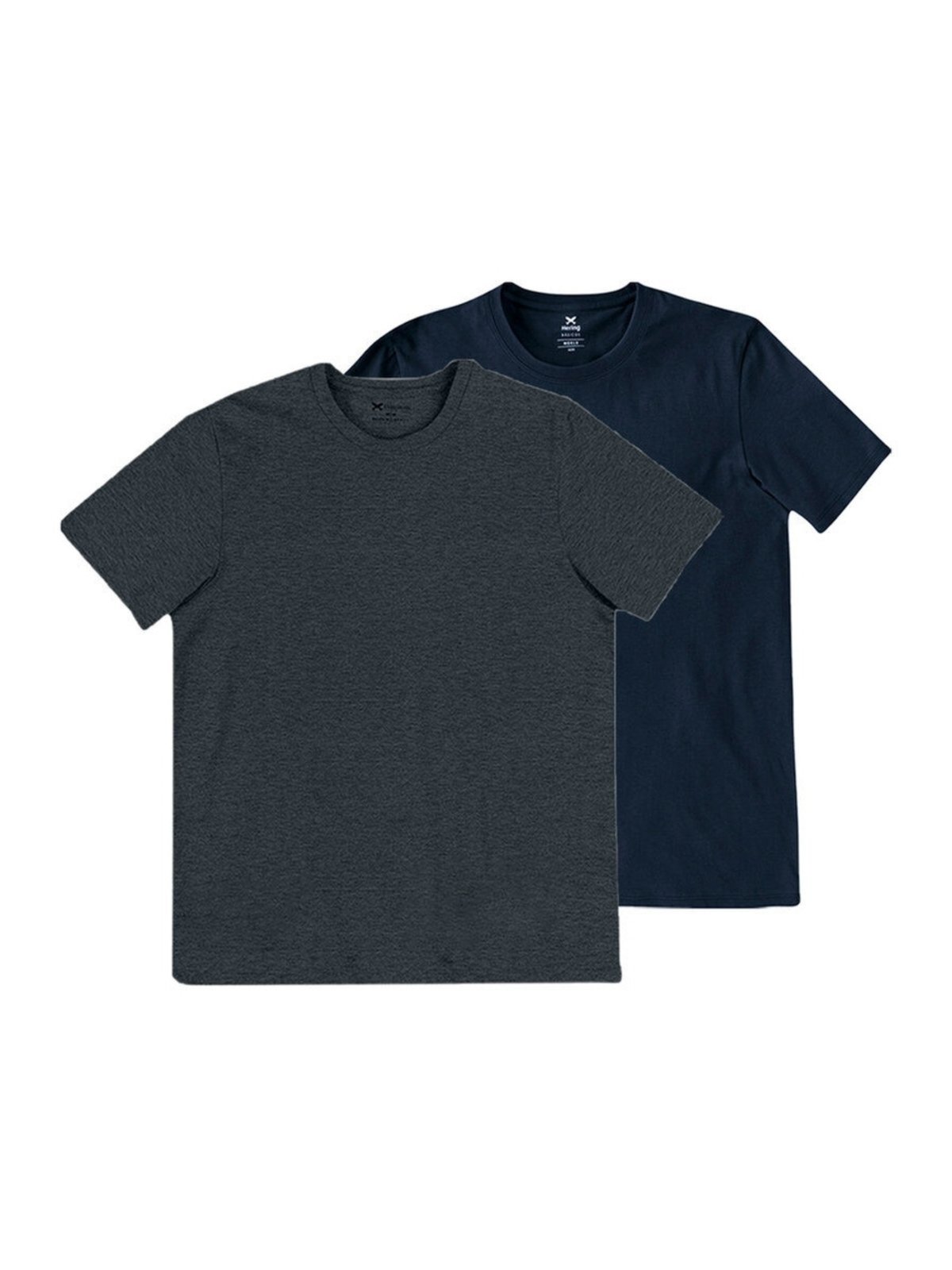 Kit com 2 Camisetas Masculina Hering 201 Cinza