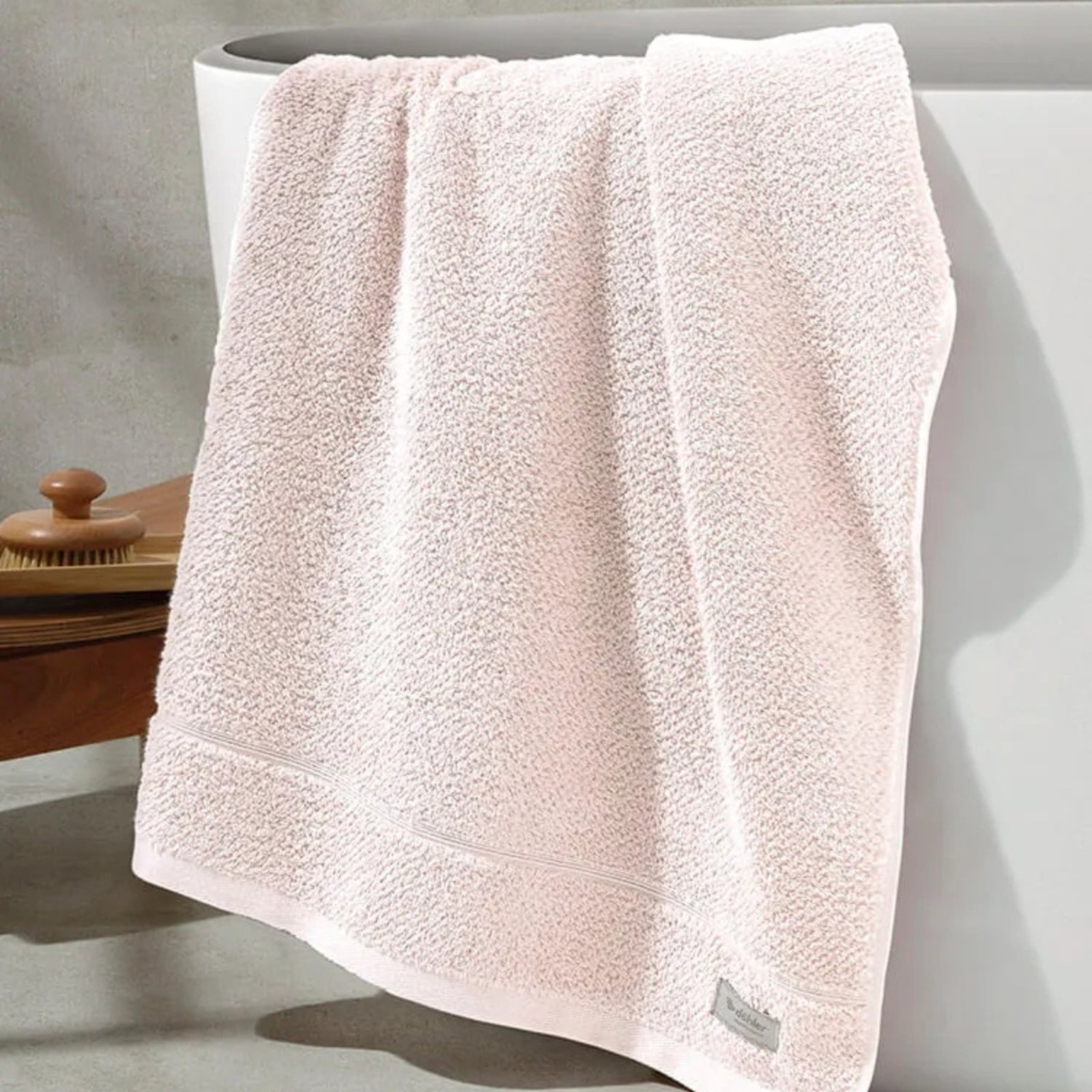 Vista 3 Kit 2 Toalha Banho Dohler Algodão Egipcio Kairo Claro rosa Dohler rosa