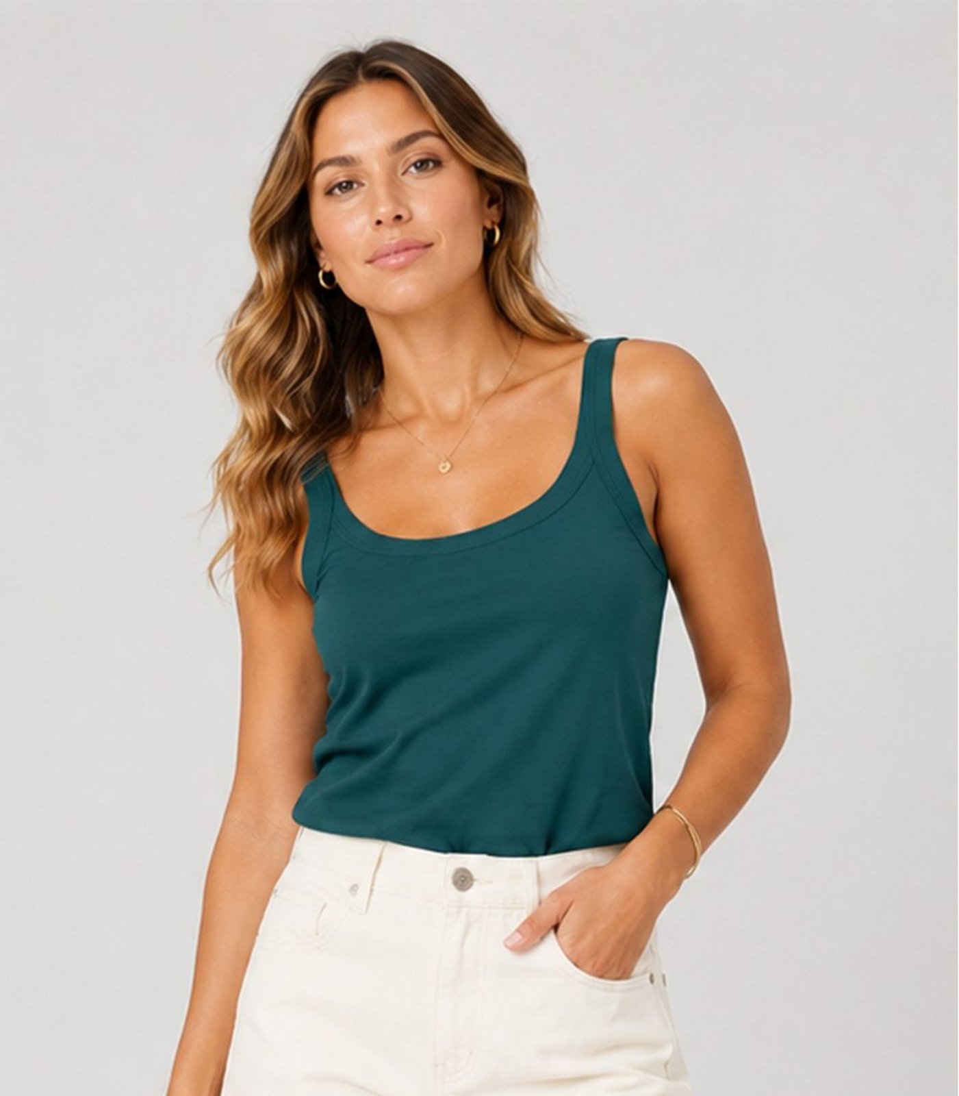 Regata Feminina Cotton 30 Básica KO Verde