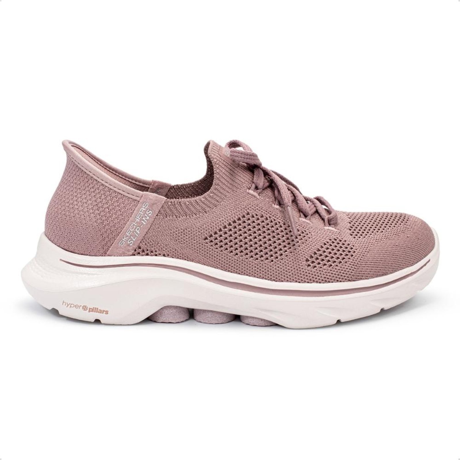 Vista 2 Tênis Skechers Feminino Slip On Go Walk 7 - Via 125213 rosa Skechers rosa