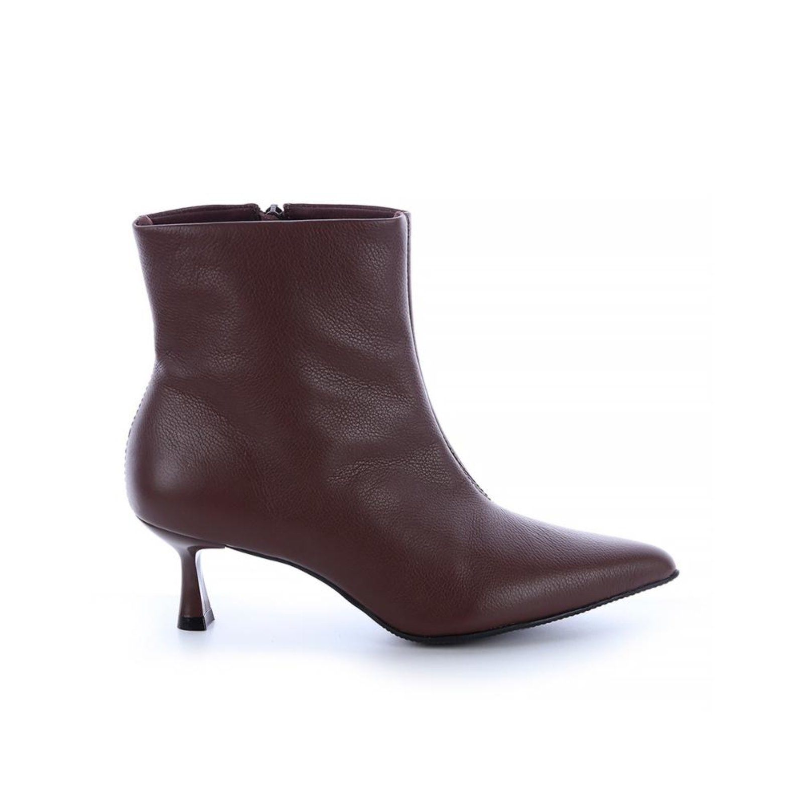 Bota de Couro Damannu Shoes Bella Salto Taça Marrom