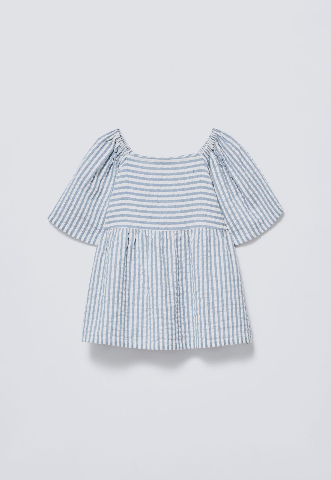 Infantil – Blusa Manga Curta Hering Listrada Branca