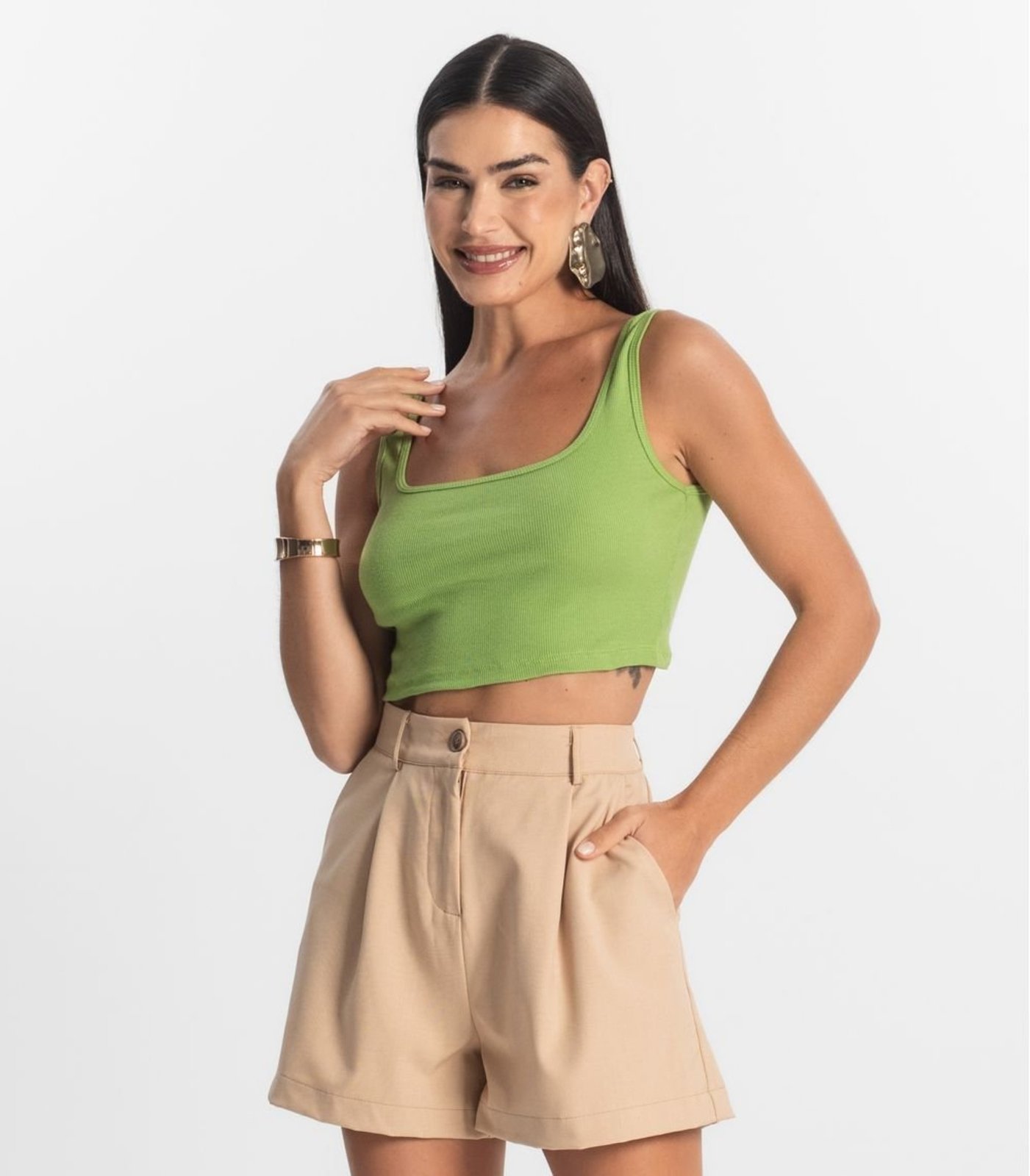 Vista 2 Top Básico Feminino em Ribana Rovitex Rovitex Básicos preto Rovitex Básicos preto
