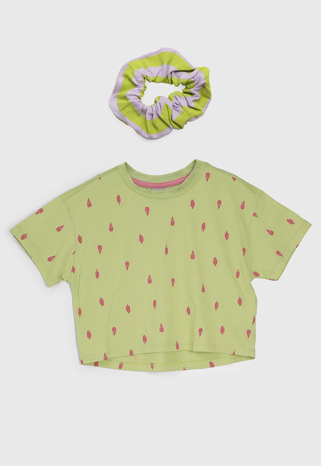 Vista 2 Infantil - Blusa Hering com Pompom Hering Kids verde Hering Kids verde