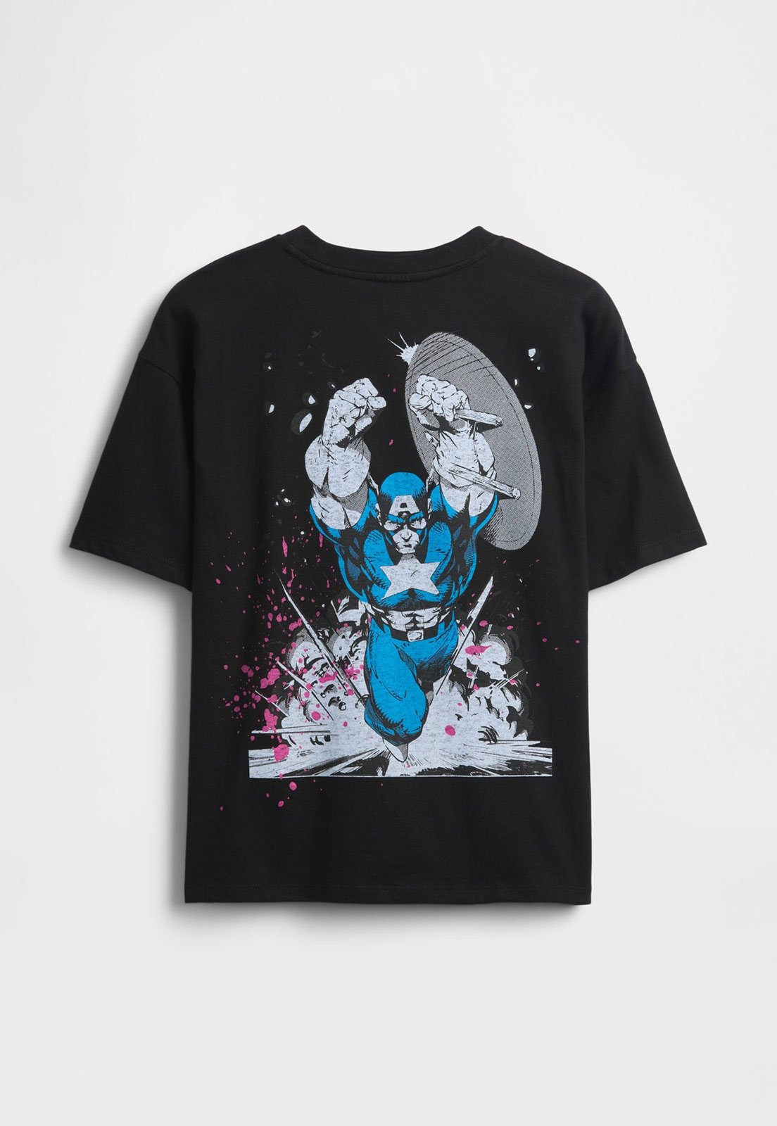 Vista 3 Infantil - Camiseta GAP Capitão América Preta preto GAP preto