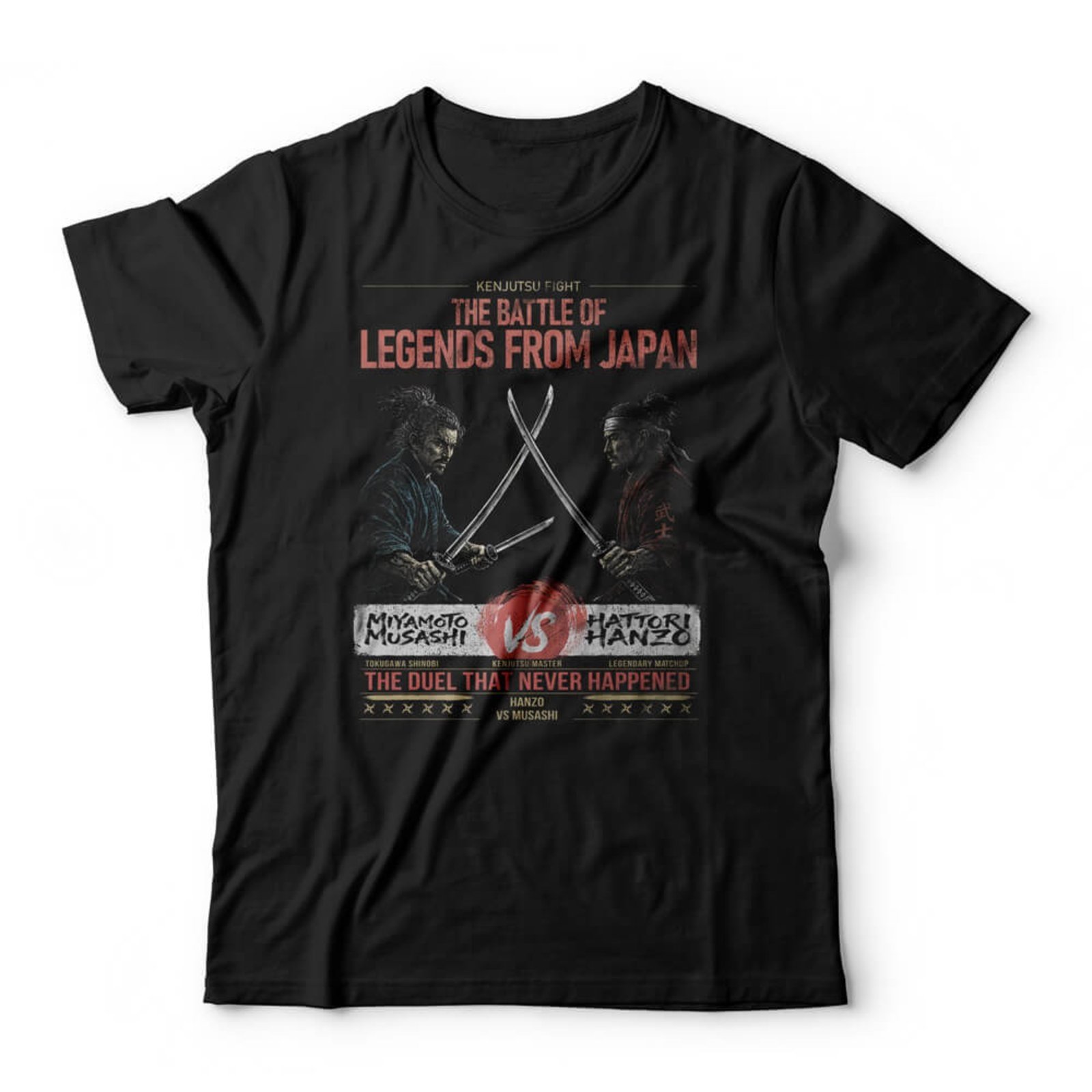 Camiseta Musashi vs Hanzo - Preto
