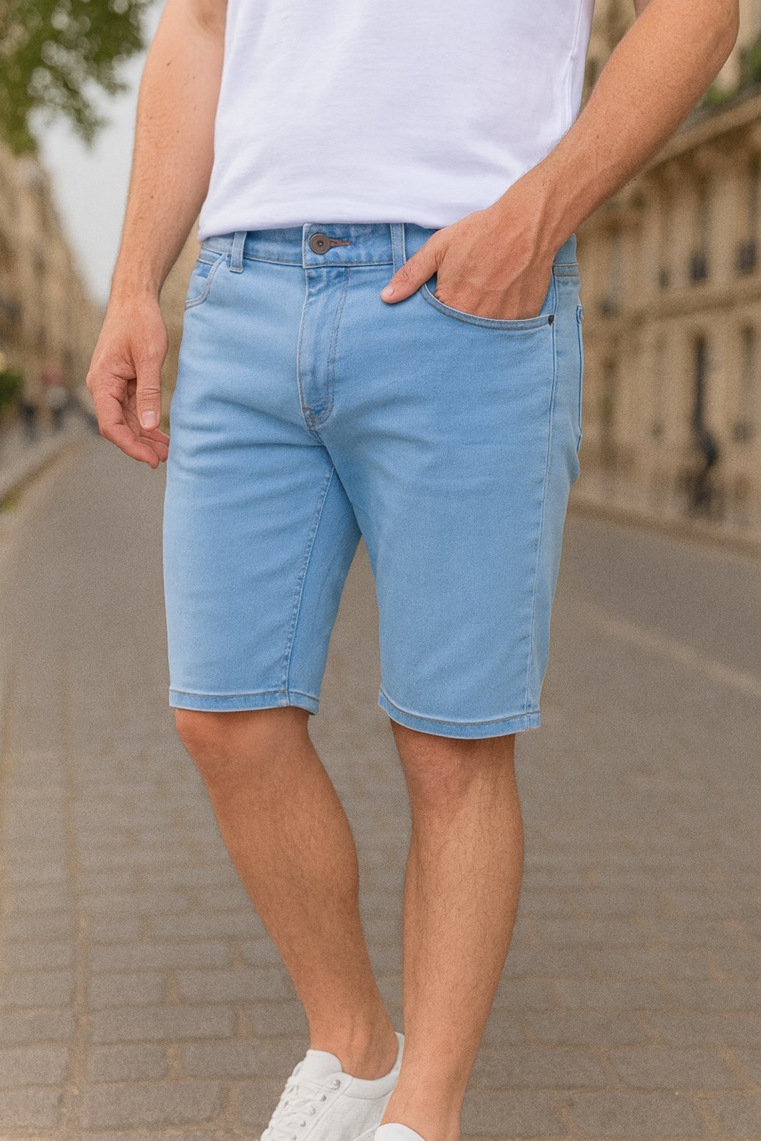 Bermuda Jeans Delave Masculina 5 Estilos Básica e Confortável Para o Dia a Dia