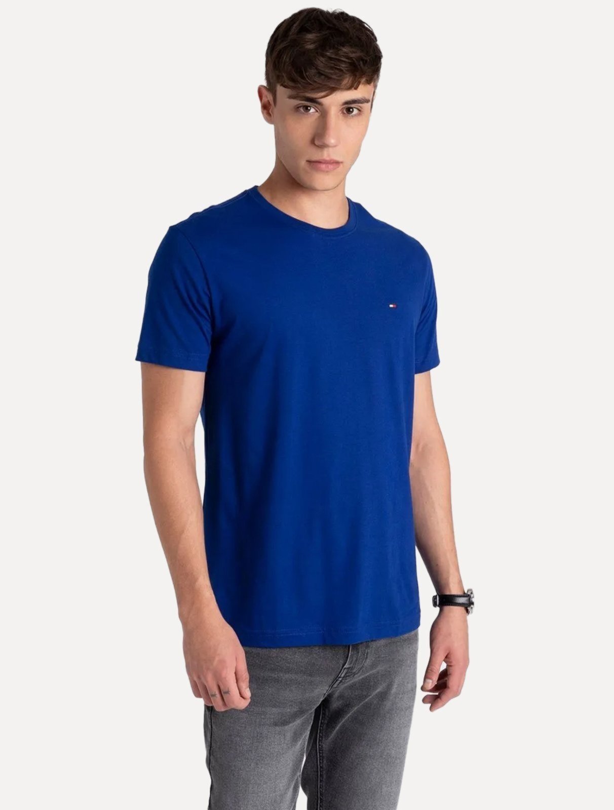 Camiseta Tommy Hilfiger Masculina Essential Cotton Azul Cobalto