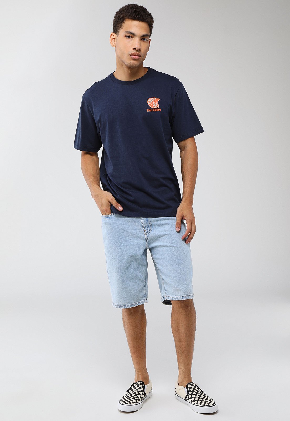 Vista 3 Camiseta Masculina Element Builder Estampa The Doers azul marinho Element azul marinho