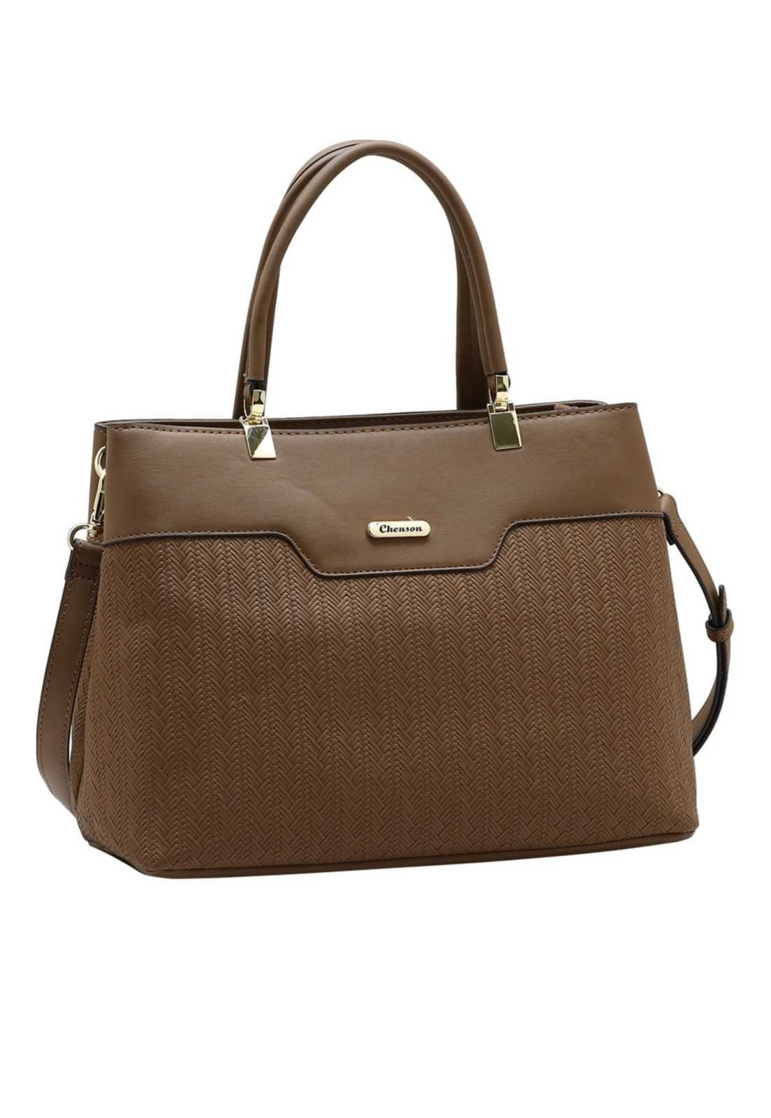 Bolsa Feminina Chenson Mão Mini Tresse 3485934 Café