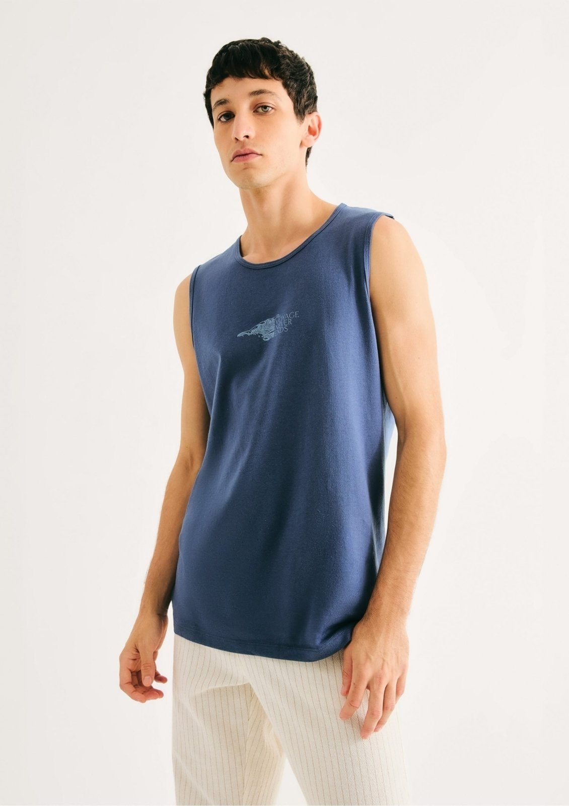 Regata Básica Masculina Slim Em Malha Hering