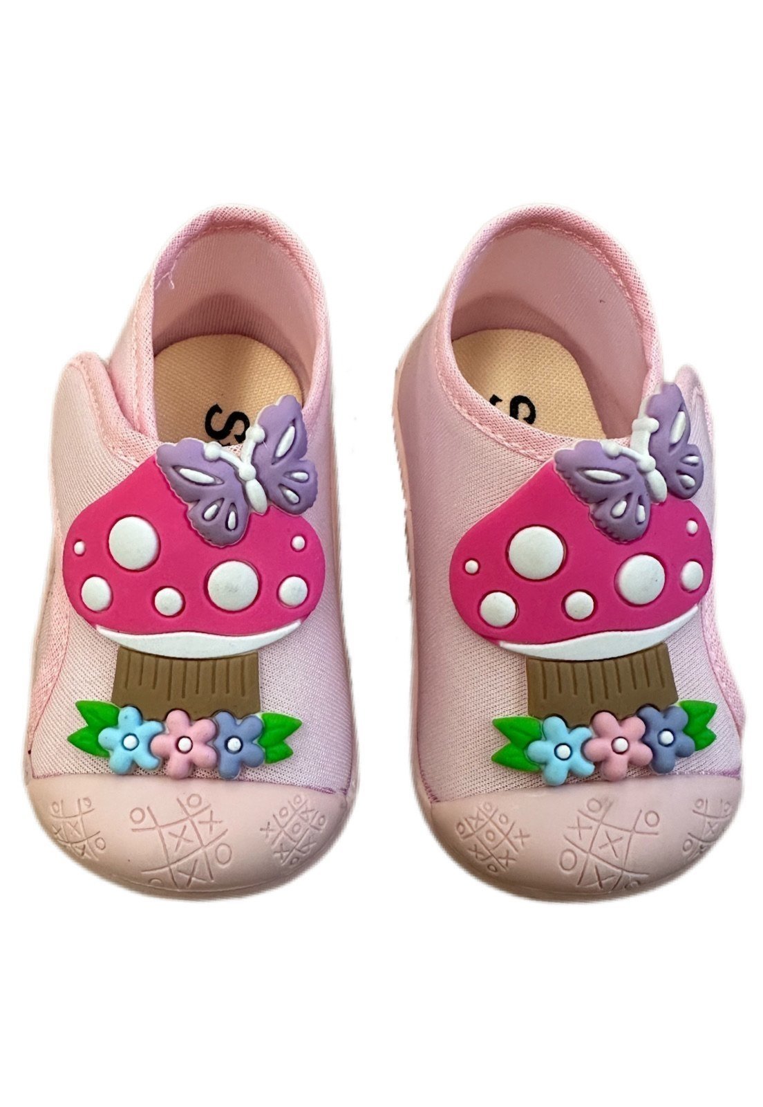 Vista 3 Infantil - Tênis meia Solzim calce fácil Cogumelo rosa Solzim rosa