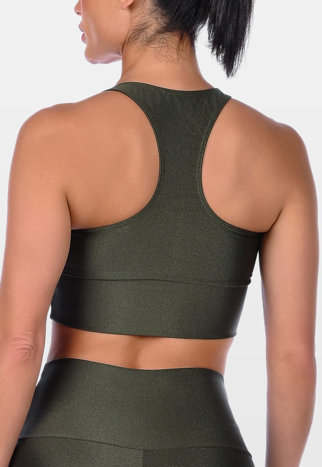 Vista 3 Top Nadador Fitness Cós Largo Cirrê Summer Soul Bojo Removível bege Summer Soul bege
