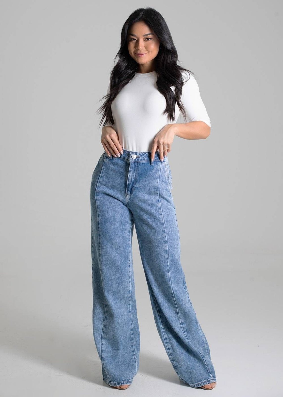 Calça Jeans Sawary Wide Leg – 280094 – Azul – Sawary