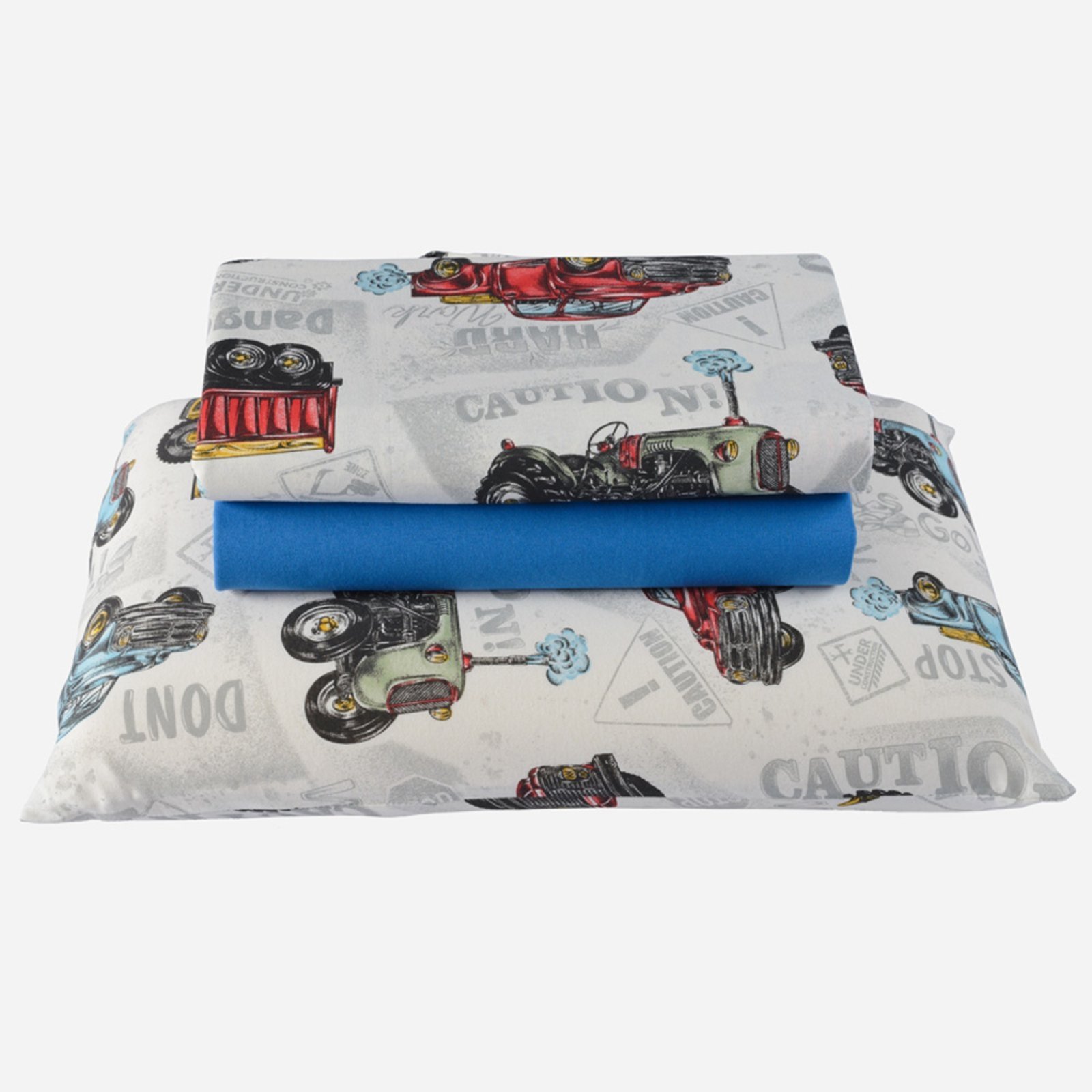 Jogo Cama Lençol Casa Scarpa Diver Solteiro Malha Soft Algodão 3 Peças - Carros Azul