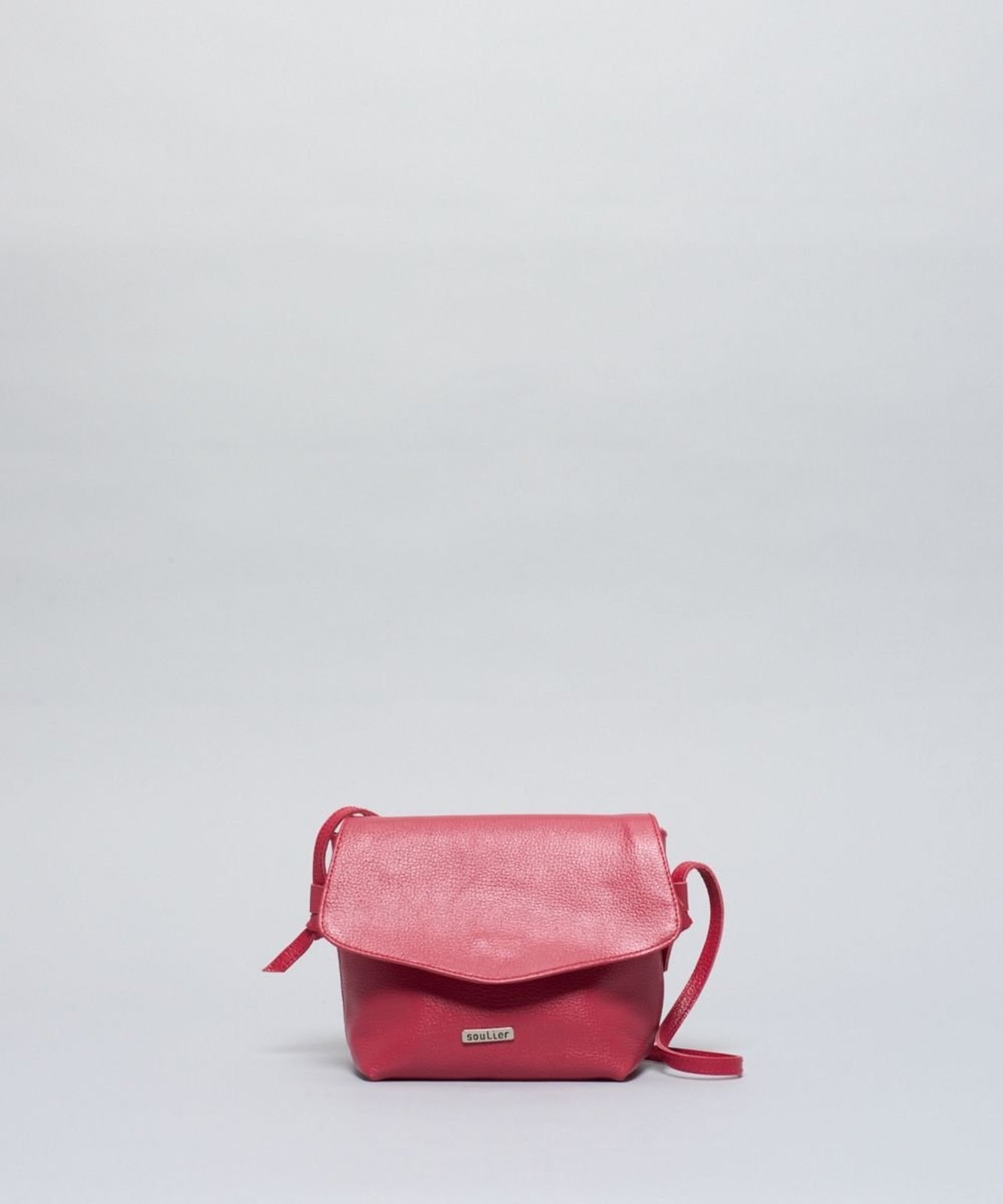 Bolsa p Couro Tampa Lena - Cereja u - cereja