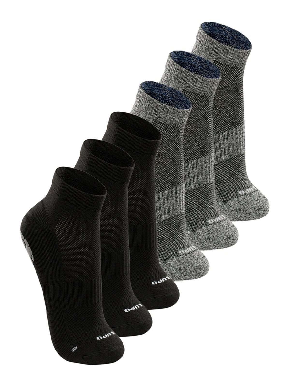 Kit com 6 Pares de Meias Antiderrapante Pilates Lupo 3310-003