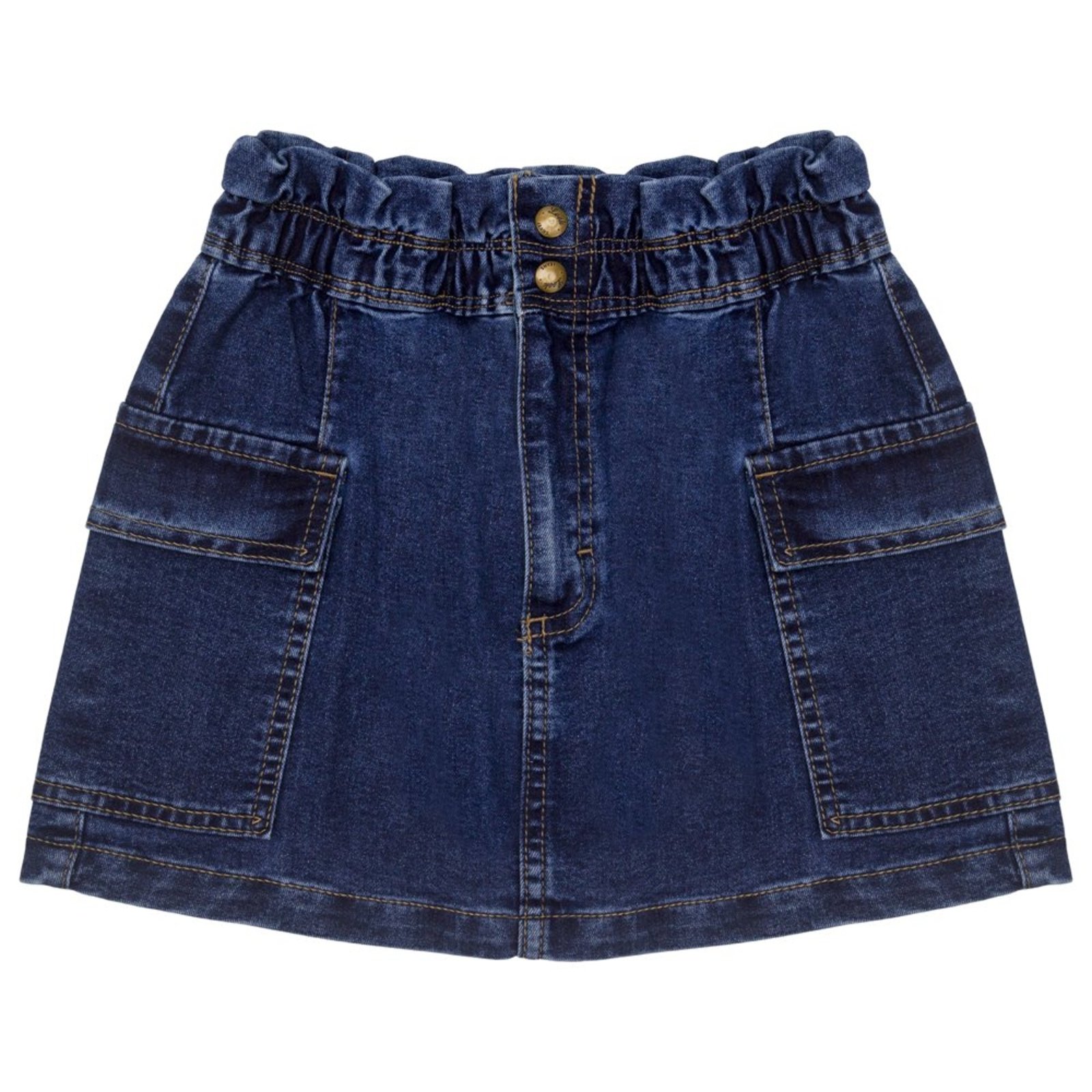 Infantil - Saia Juvenil Look Jeans Cargo Jeans