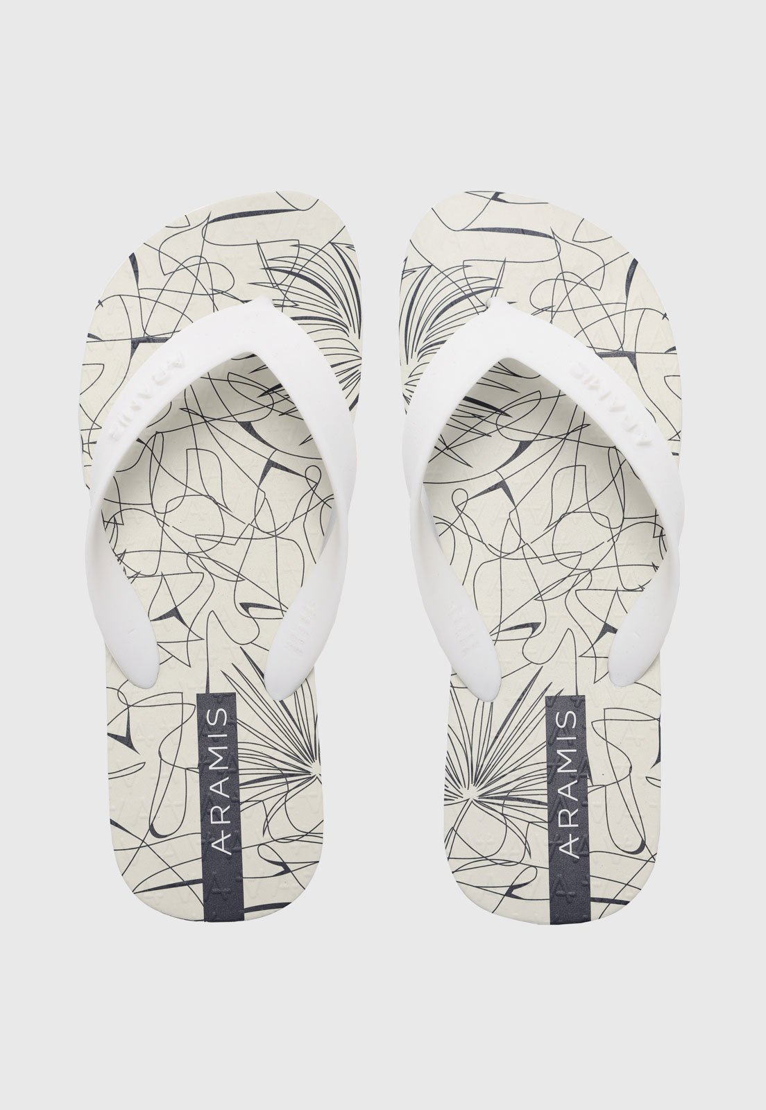 Vista 2 Chinelo Masculino Aramis Traços 2 branco Aramis branco
