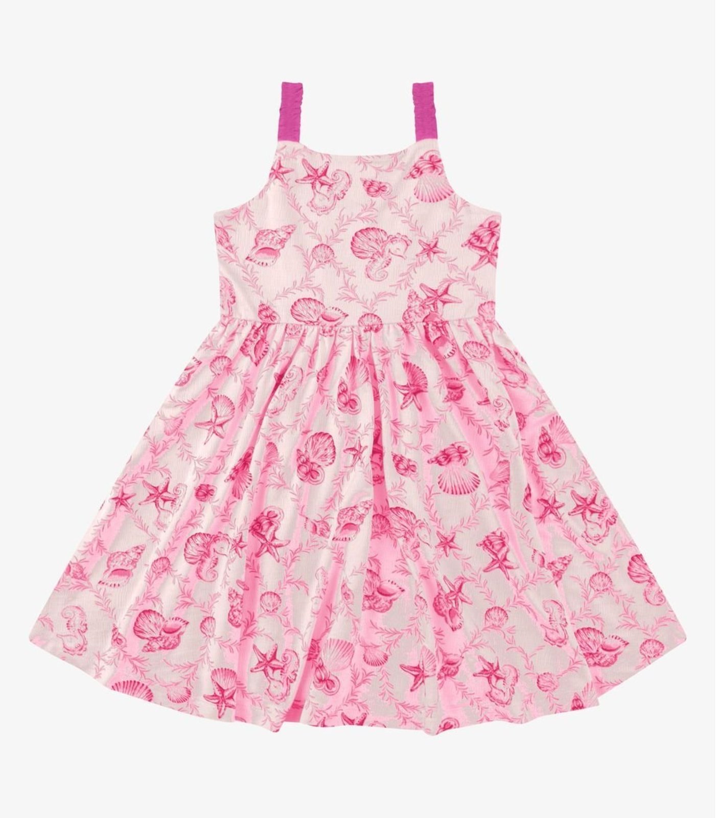 Vista 2 Infantil - Vestido Visco Maquineta Menina Rovi Rovitex Kids rosa