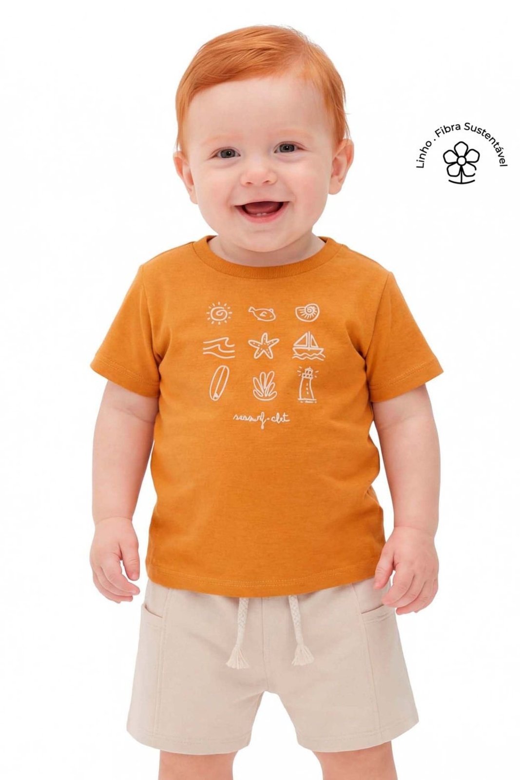 Infantil - Conjunto Menino Seasurf Colorittá Laranja