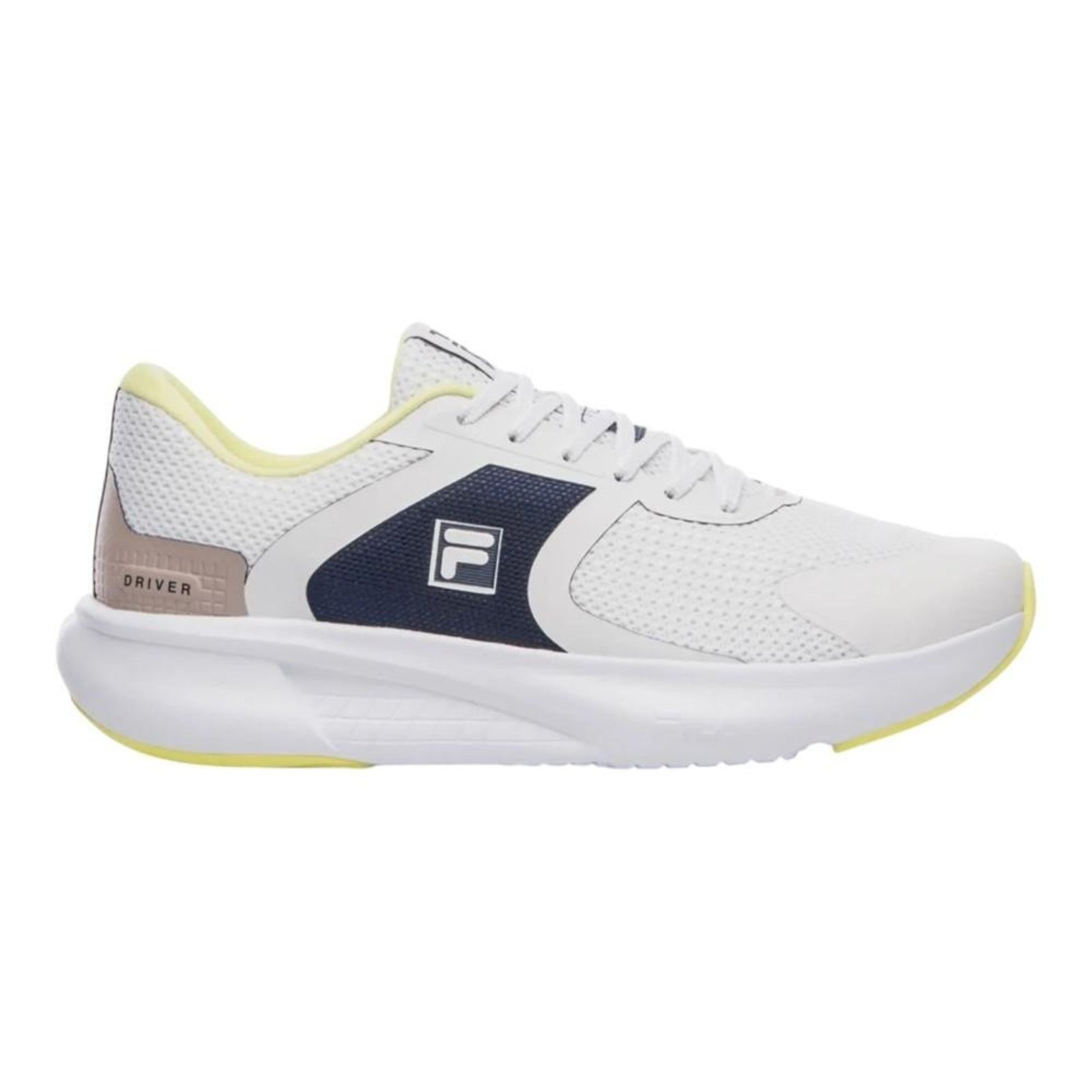 Tênis Fila Driver Branco e Azul Marinho Masculino Branco