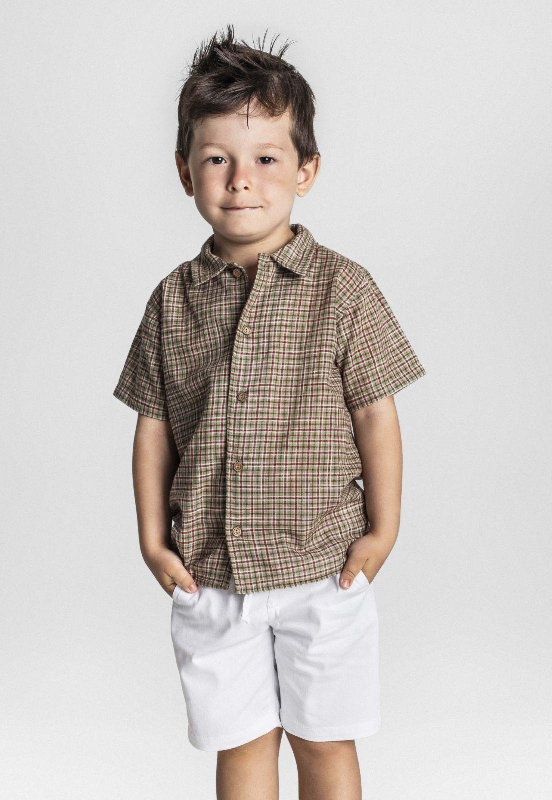 Vista 2 Infantil - Conjunto Menino Bermuda Anjos Baby 1 unico Anjos Baby unico