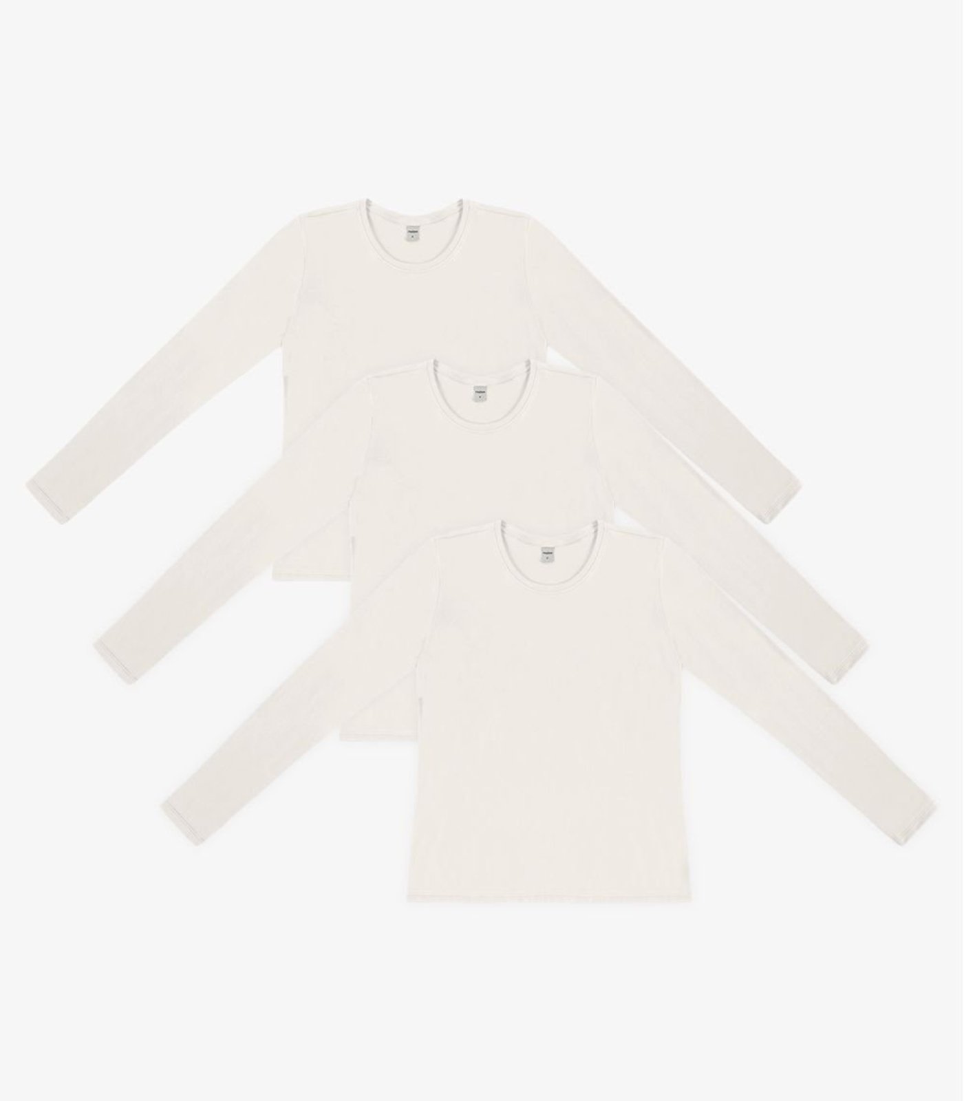 Kit 3 Blusas Femininas Manga Longa Térmicas Rovitex Bege