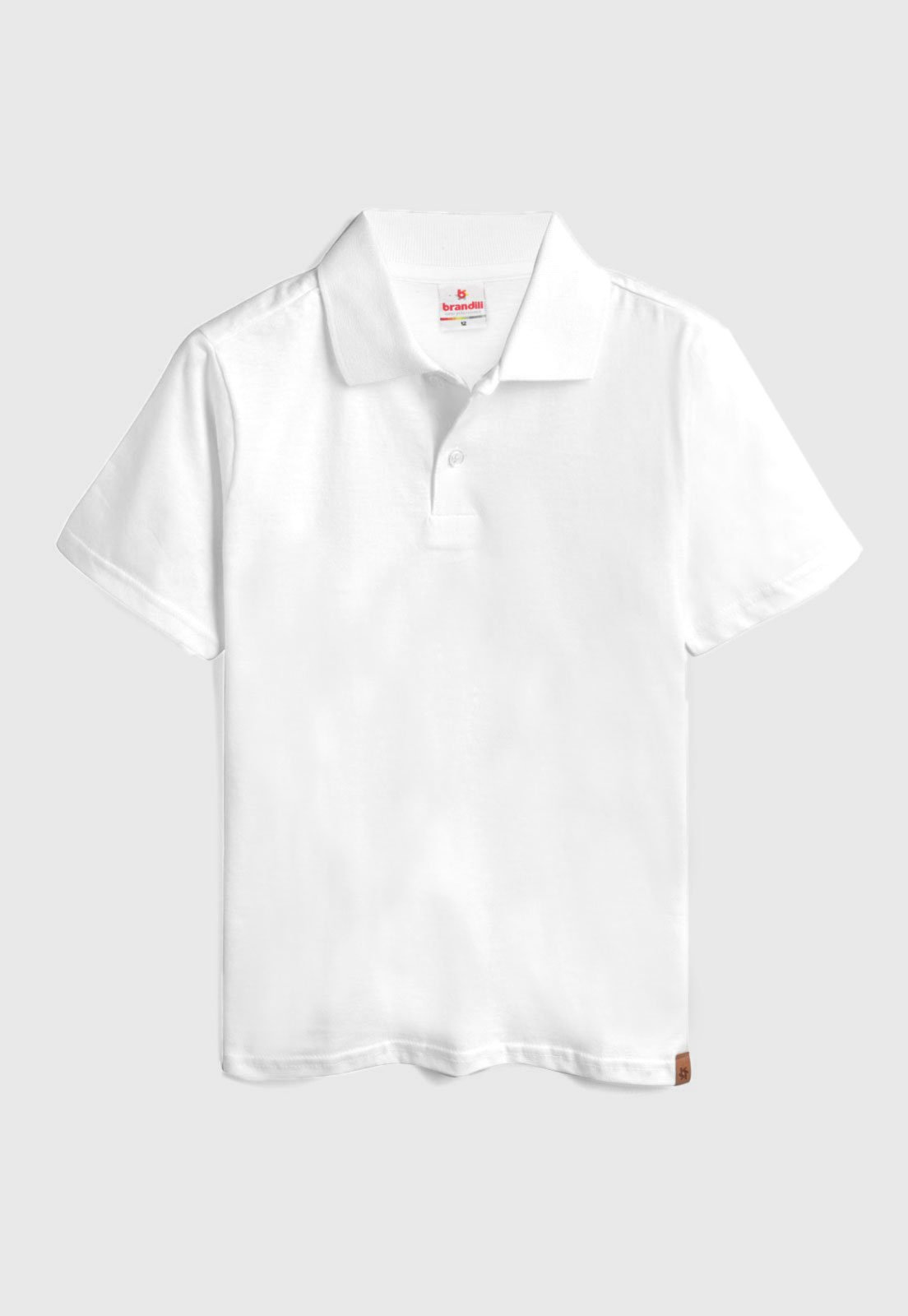 Infantil - Camisa Polo Brandili Menino Liso Branca