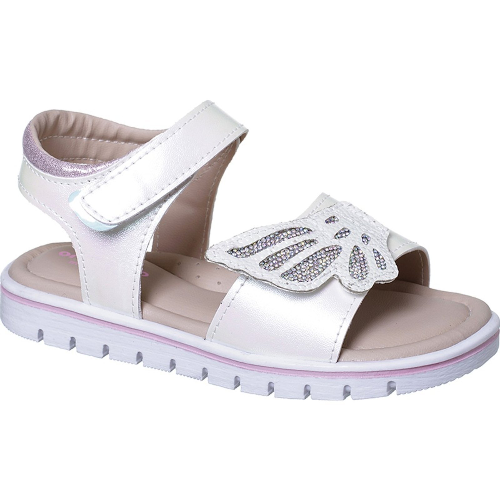 Infantil – Sandália Ortopasso Cinderela Menina Asa Glitter Branco