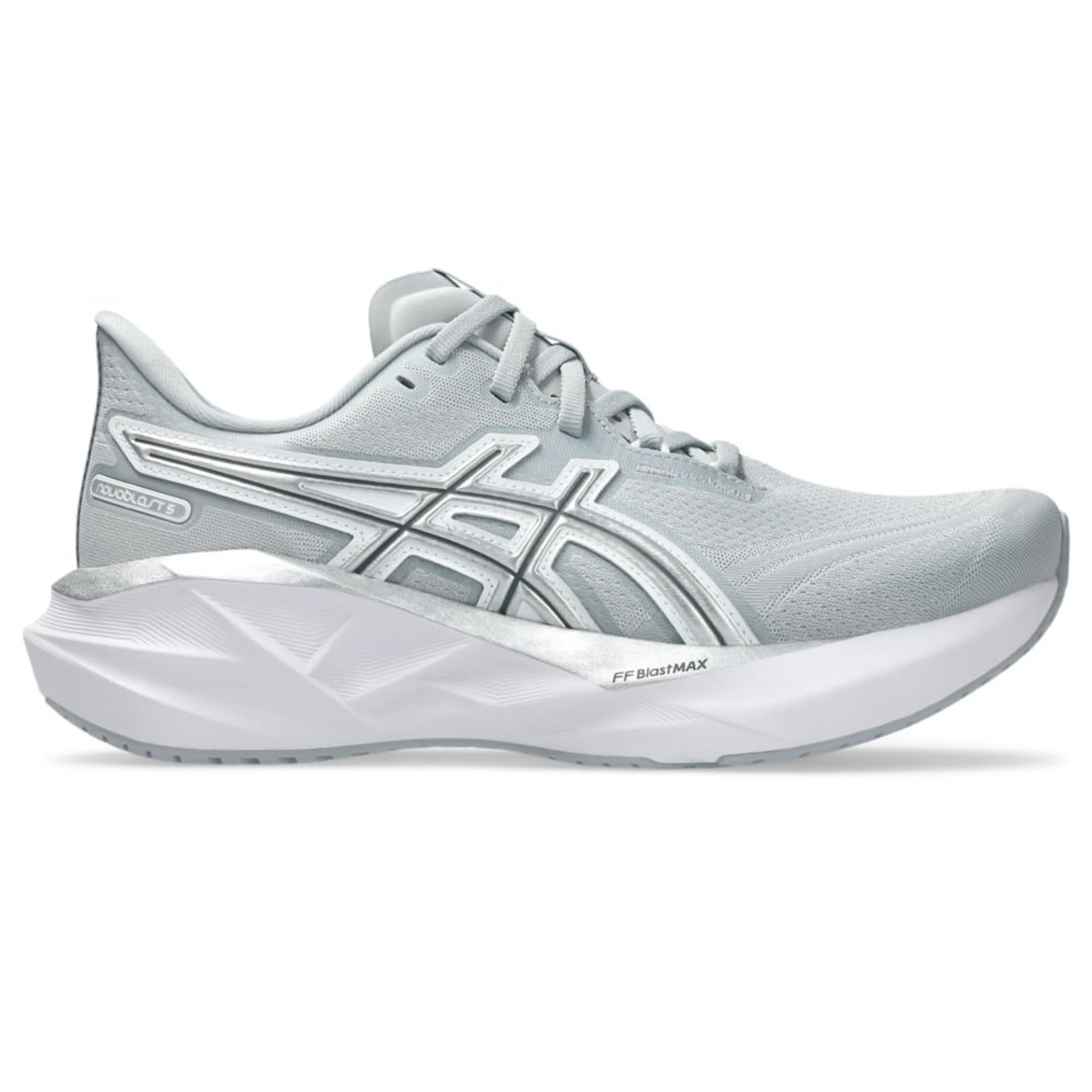 Vista 3 Tênis ASICS Novablast 5 ATC - Feminino Prata cinza ASICS cinza