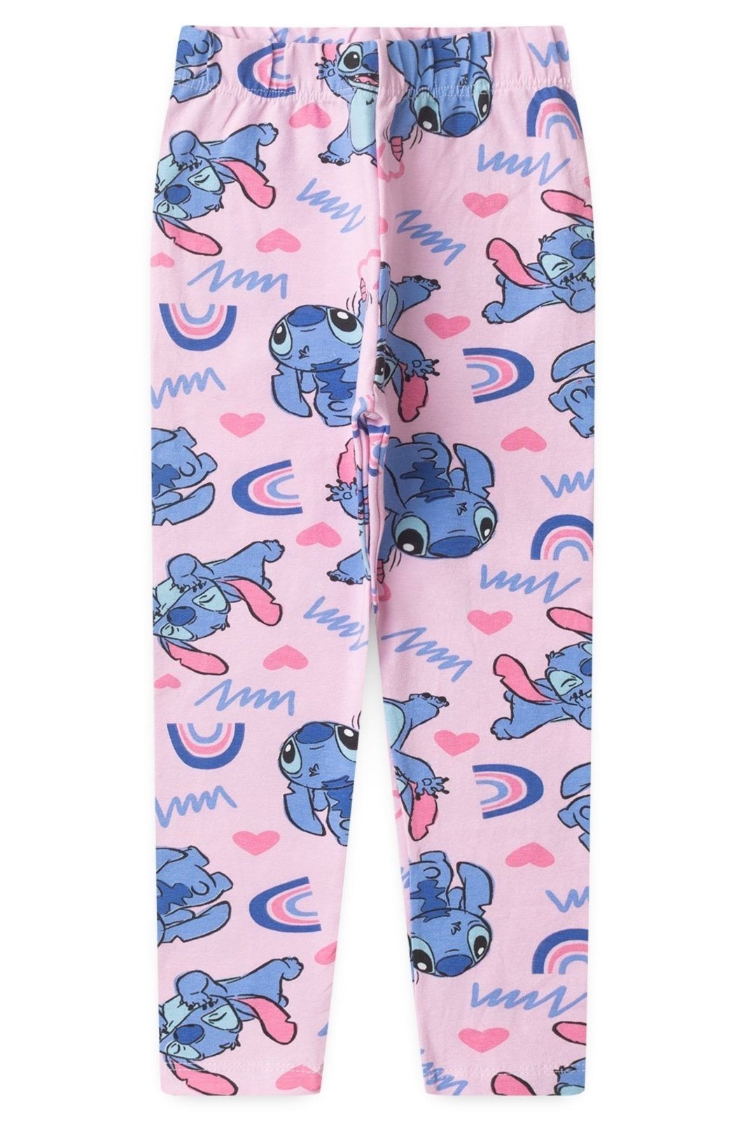 Infantil – Legging Disney Feminina Stitch Rosa Claro