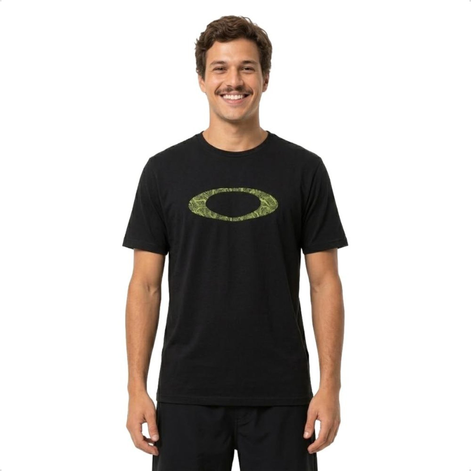 Camiseta Oakley Masculina Ellipse Motherboard Casual Preto