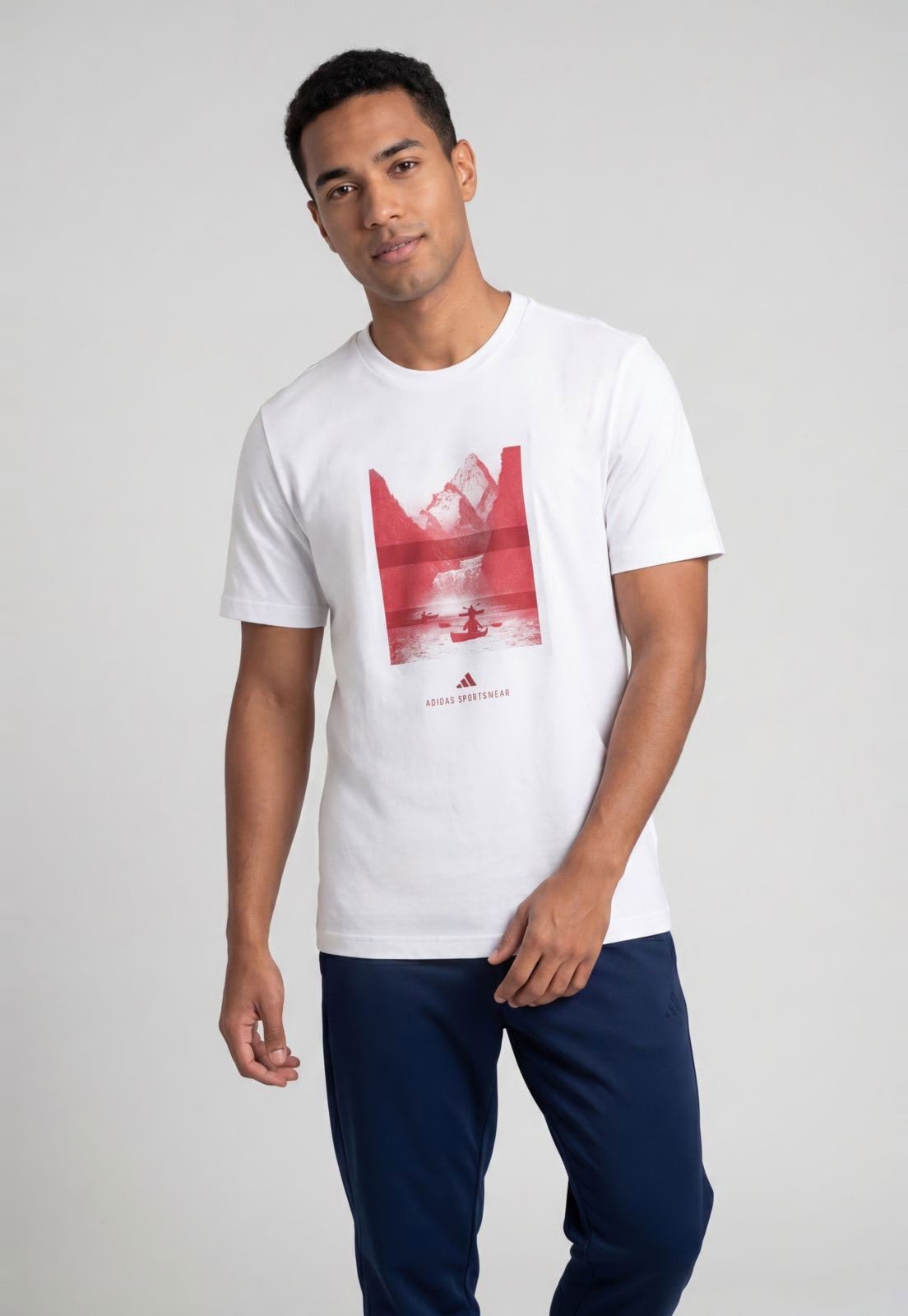 Camiseta Masculina adidas Sportswear Out Kayak Branca