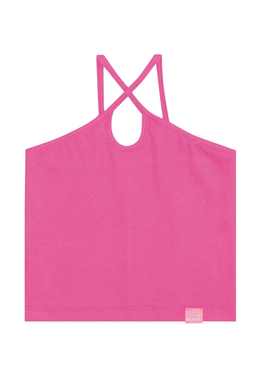 Infantil – Top Básico com Alças em Ribana Juvenil Gloss Rosa