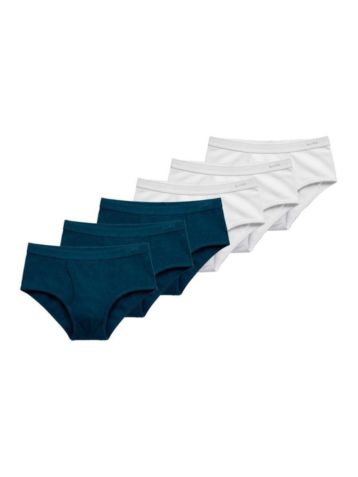 Kit com 6 Cuecas Slip Lupo com Abertura 546-003