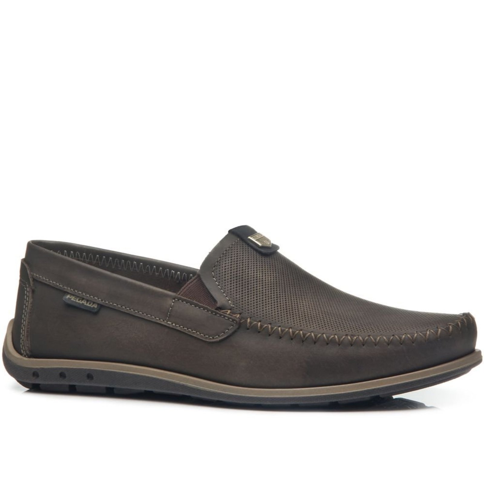 Mocassim Pegada Masculino em Couro Cravo 141603-03 Mocassim Pegada Masculino em Couro Cravo 141603-03 39