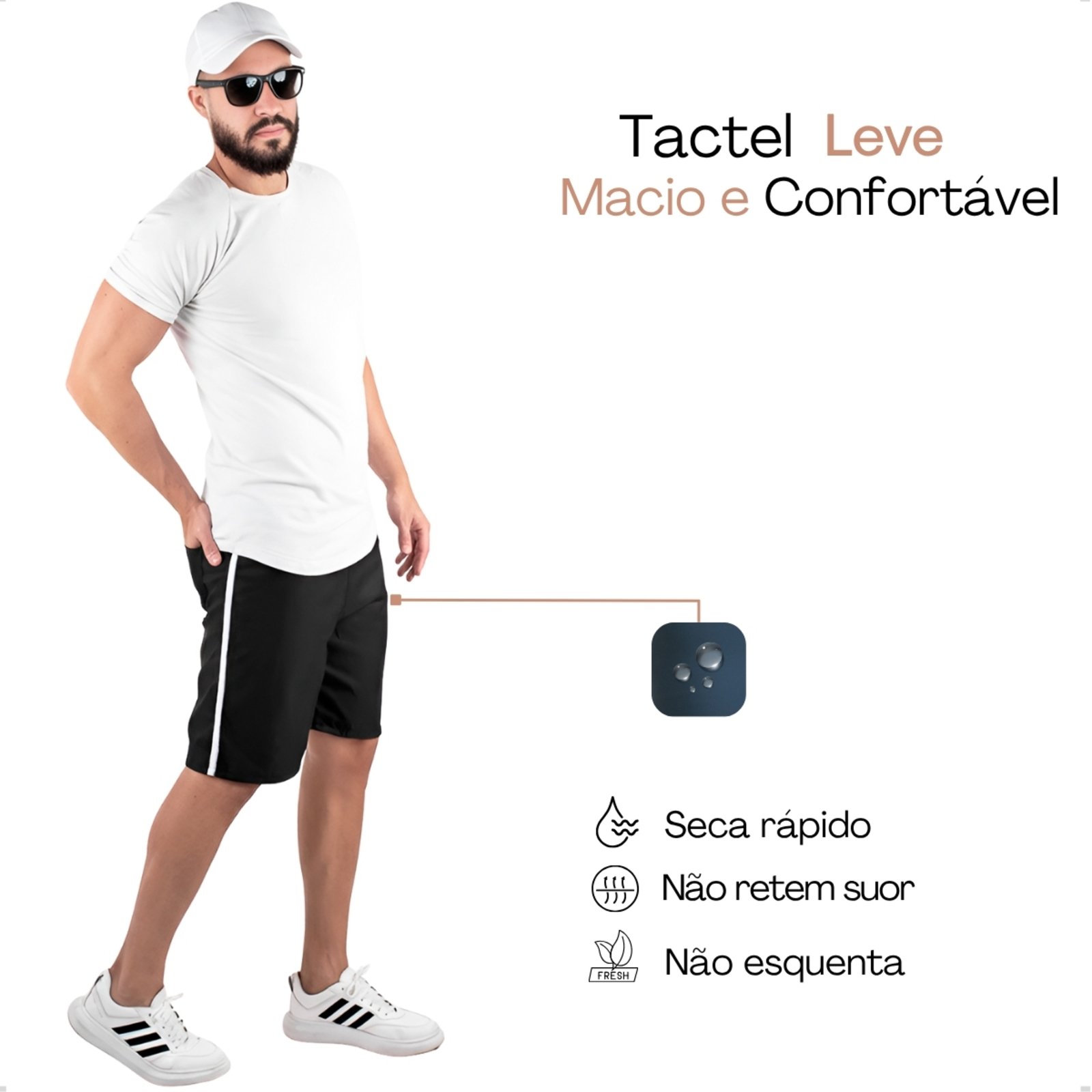 Vista 3 Kit 2 Bermuda Masculina Short Tactel Academia Treino Frent's cinza/grafite/multicolorido/preto Frent's cinza/grafite/multicolorido/preto
