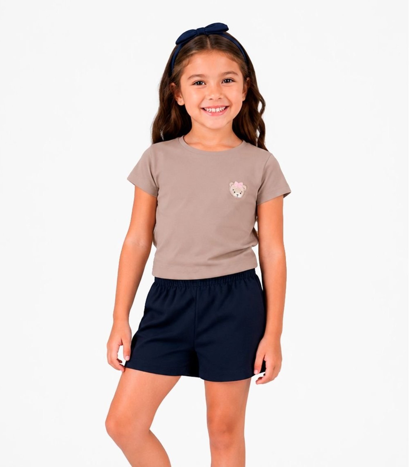 Infantil - Conjunto Blusa Com Shorts Trick Nick Bege