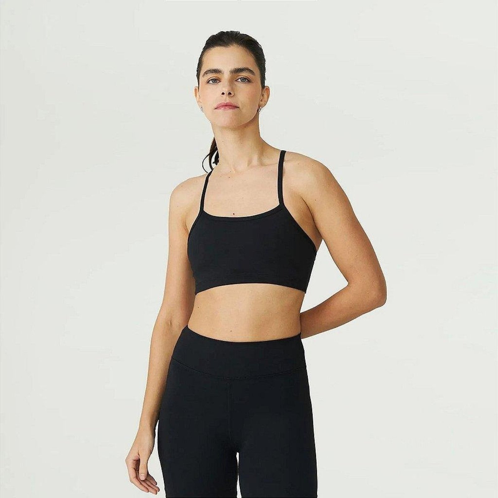 Top Fila Life Feminino Preto/Vermelho/Branco Preto