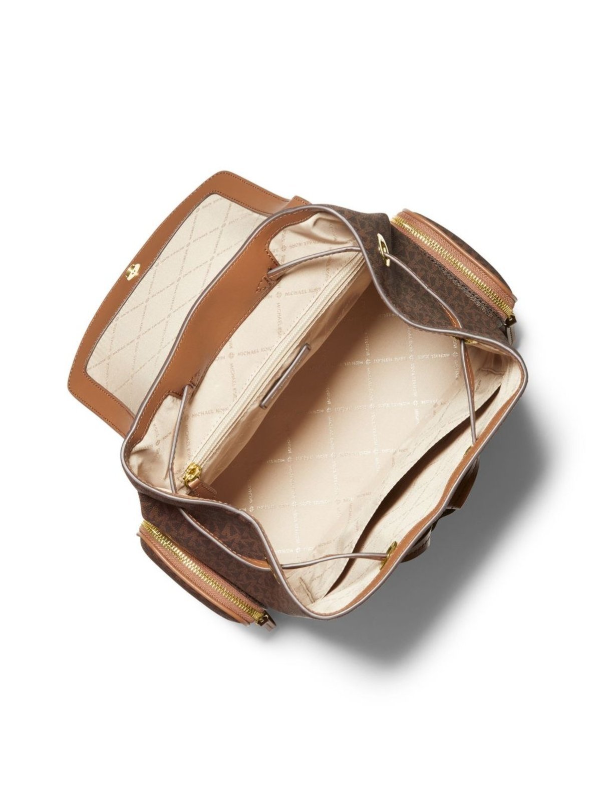 Vista 3 Mochila Jet Set Logo Grande 35T1gttb3b200 Michael Kors marrom Michael Kors marrom