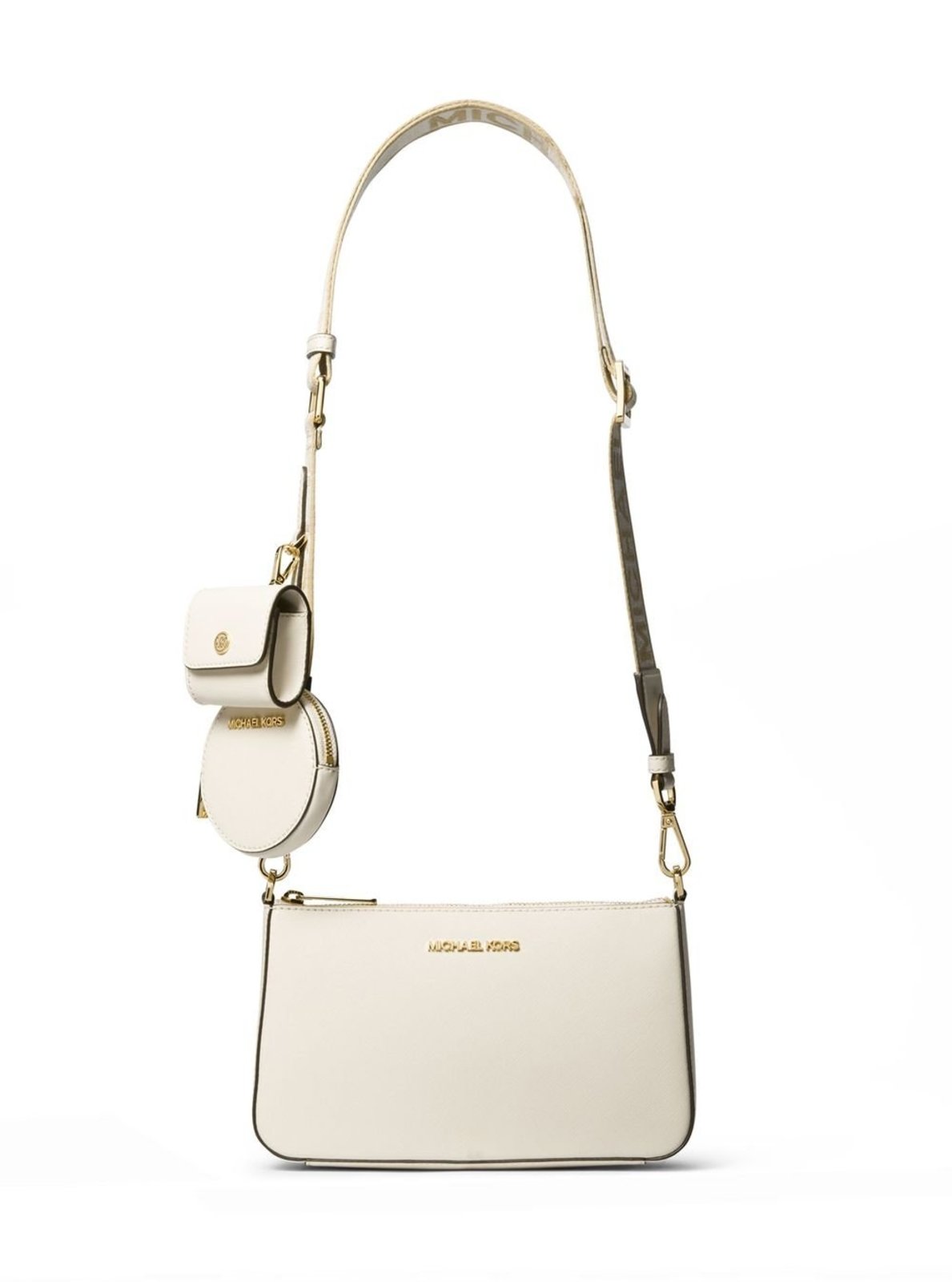 Vista 2 Bolsa Transversal Jet Set Pequena De Couro 35S3gtvc5t289 branco branco