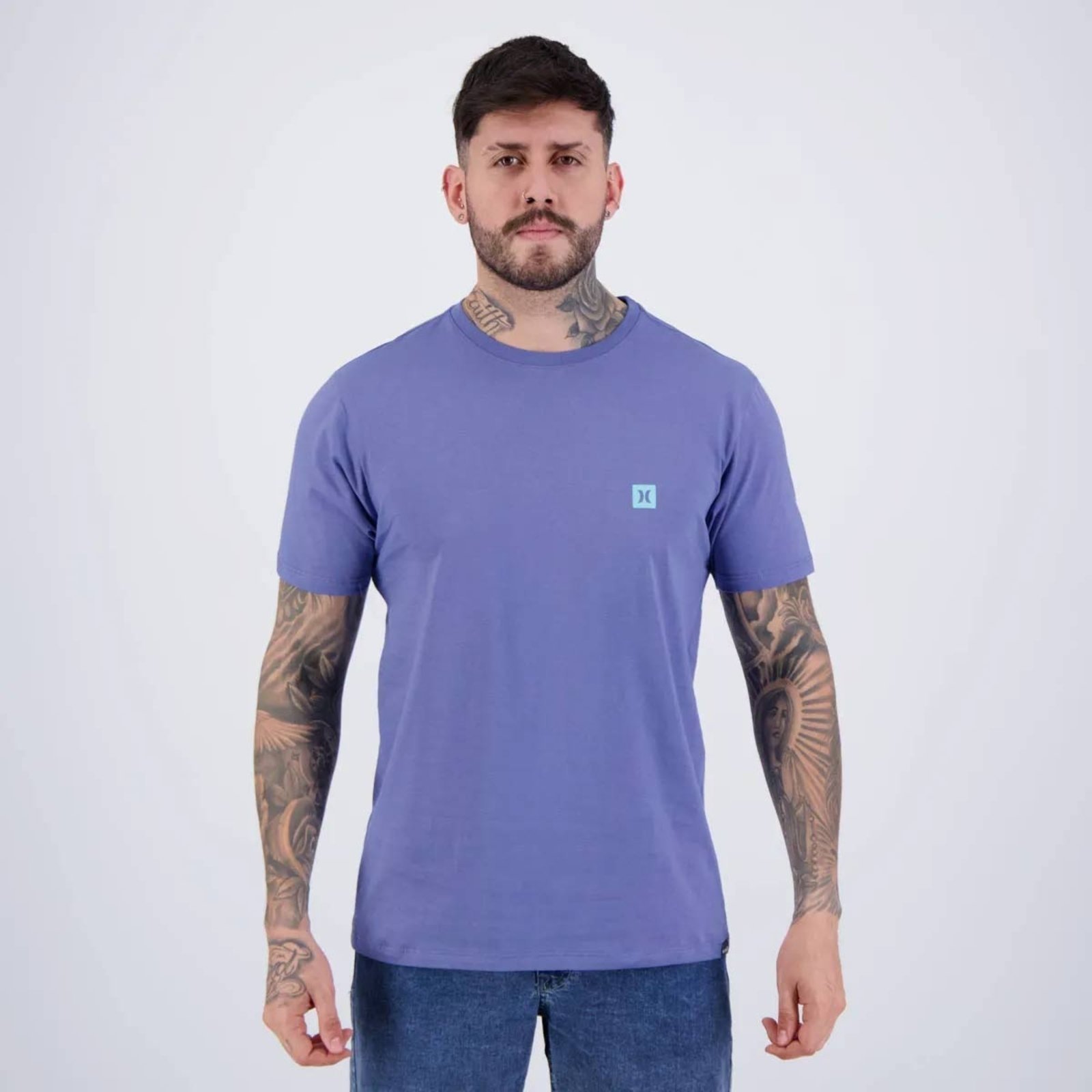 Vista 3 Kit 02 Camisetas Hurley e Lilas branco hurley branco