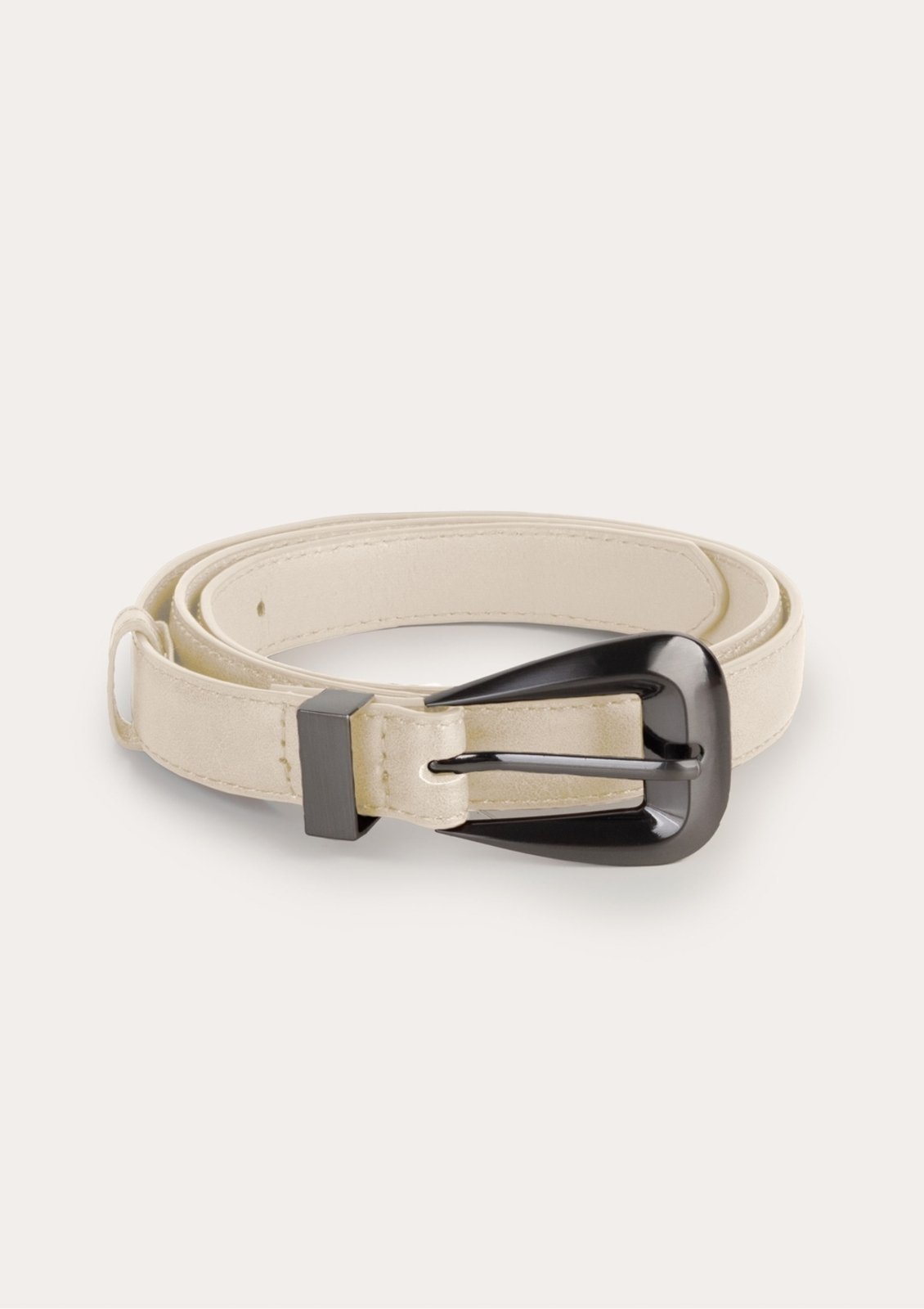 Vista 2 Cinto Feminino Fivela de Metal Hering bege Hering bege
