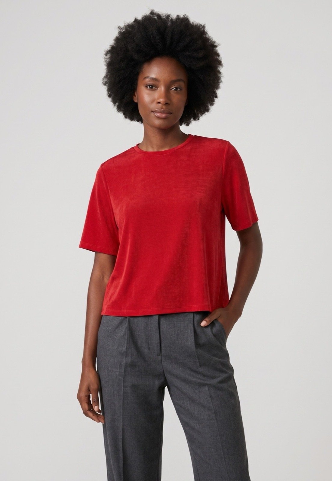Blusa Feminina Lez a Lez Malha Flow Vermelha