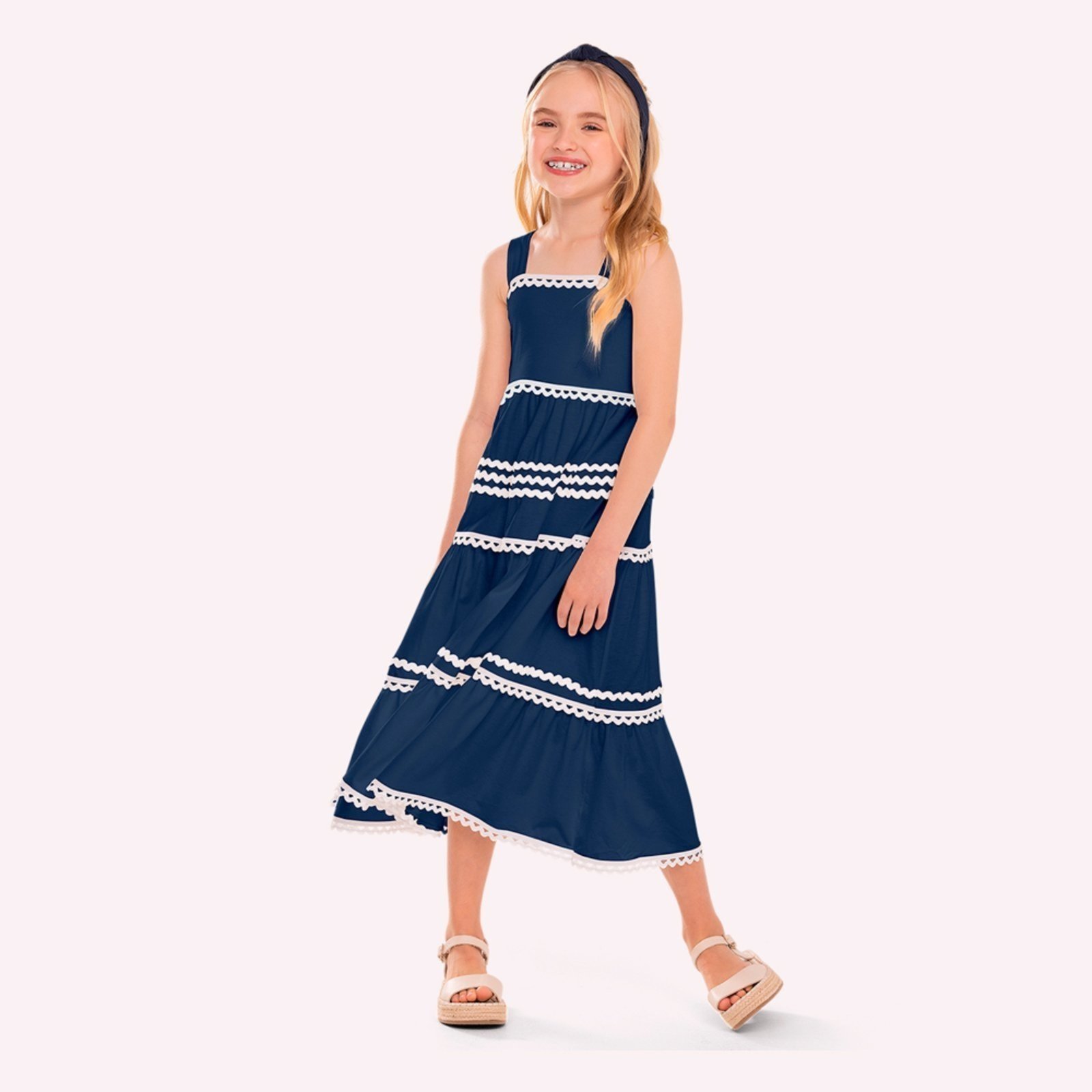 Infantil - Vestido Menina com Aviamentos Nanai
